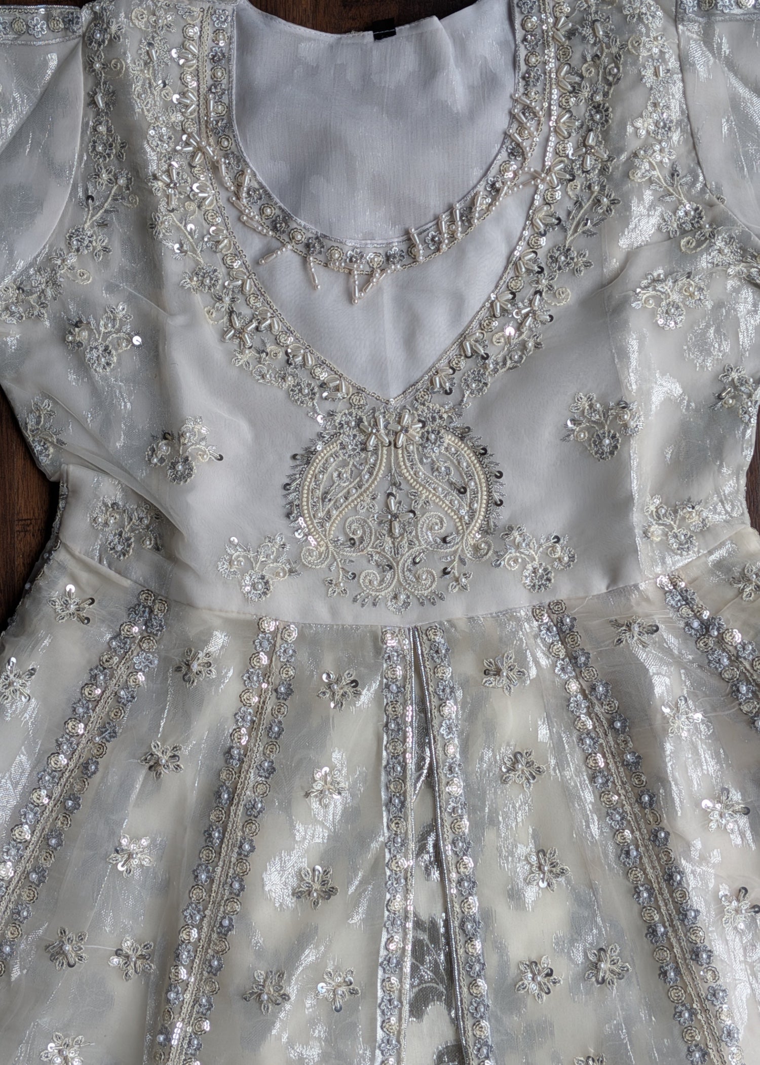 organza Maxi in Ghost white