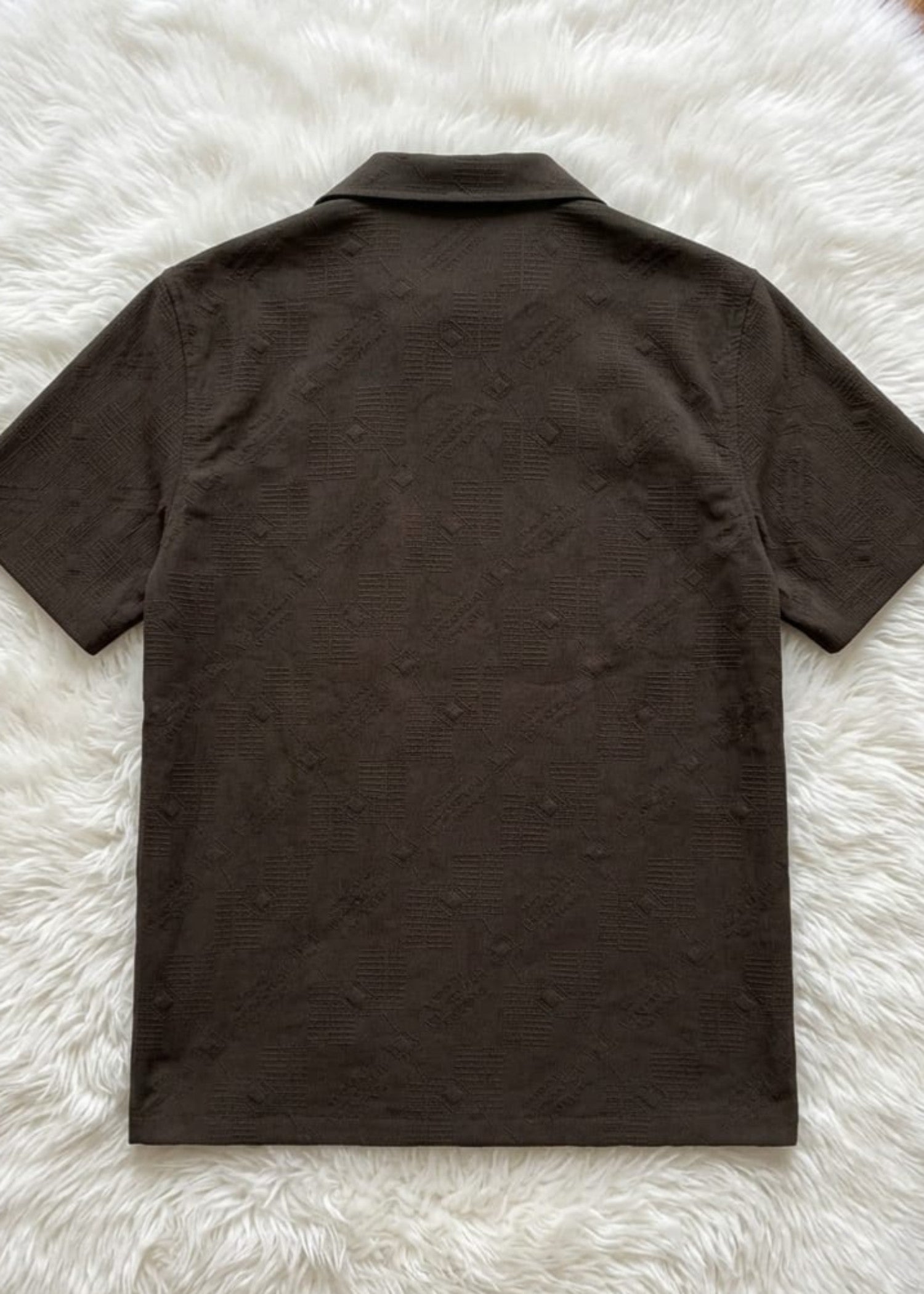 cotton Casual Shirt in Brown