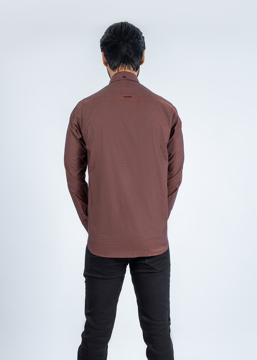cotton Casual Shirt in Tea rose pink