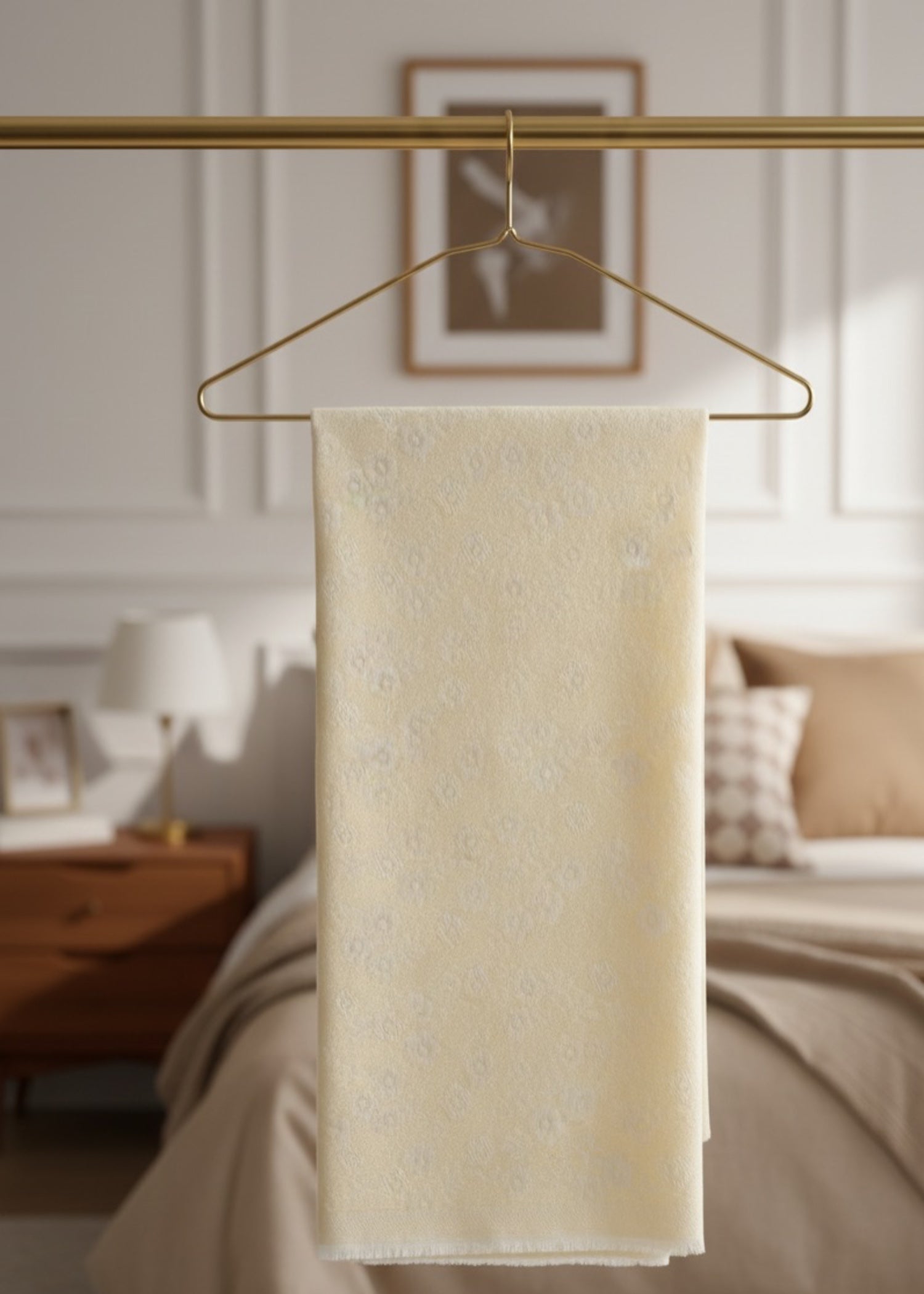 wool Hijab in Cream