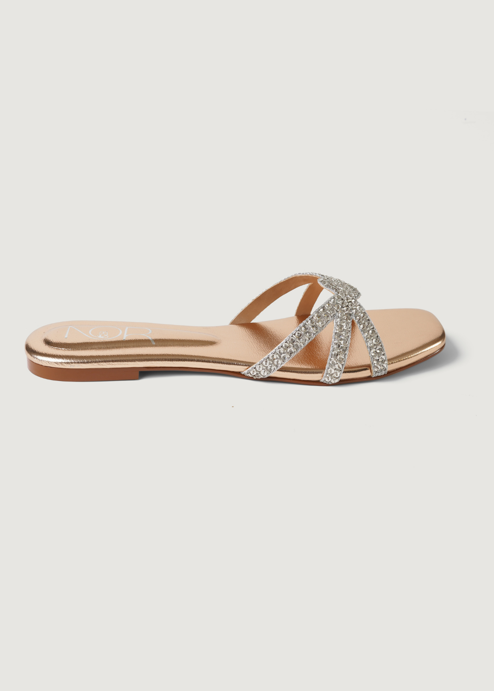 Slides in Gold by - High Quality Women Slides EIJ4533