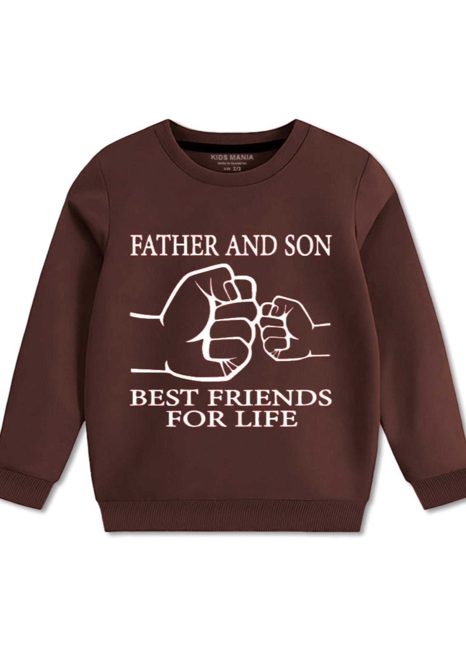 fleece Sweatshirt in Dark brown