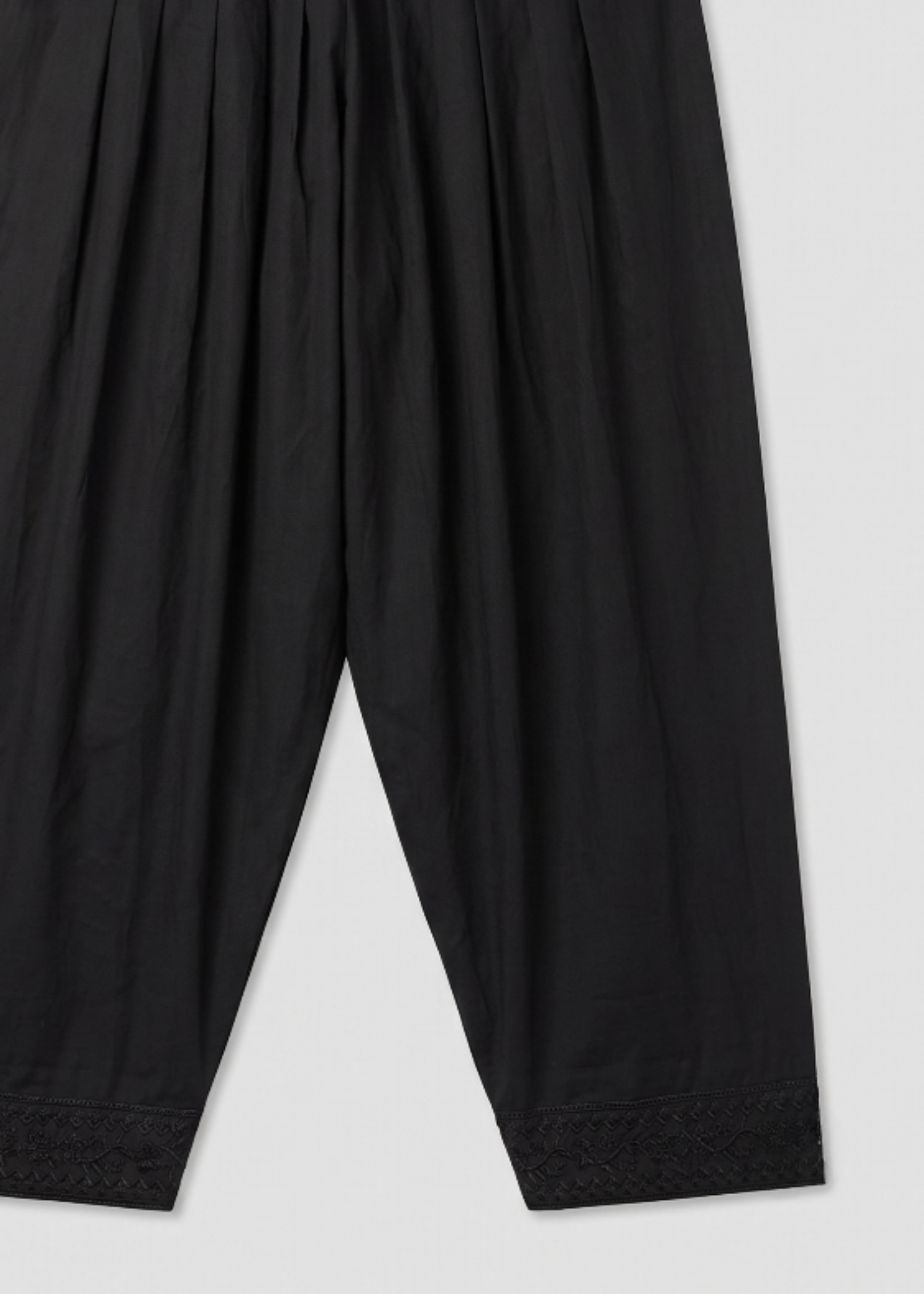 silk Shalwar in Black