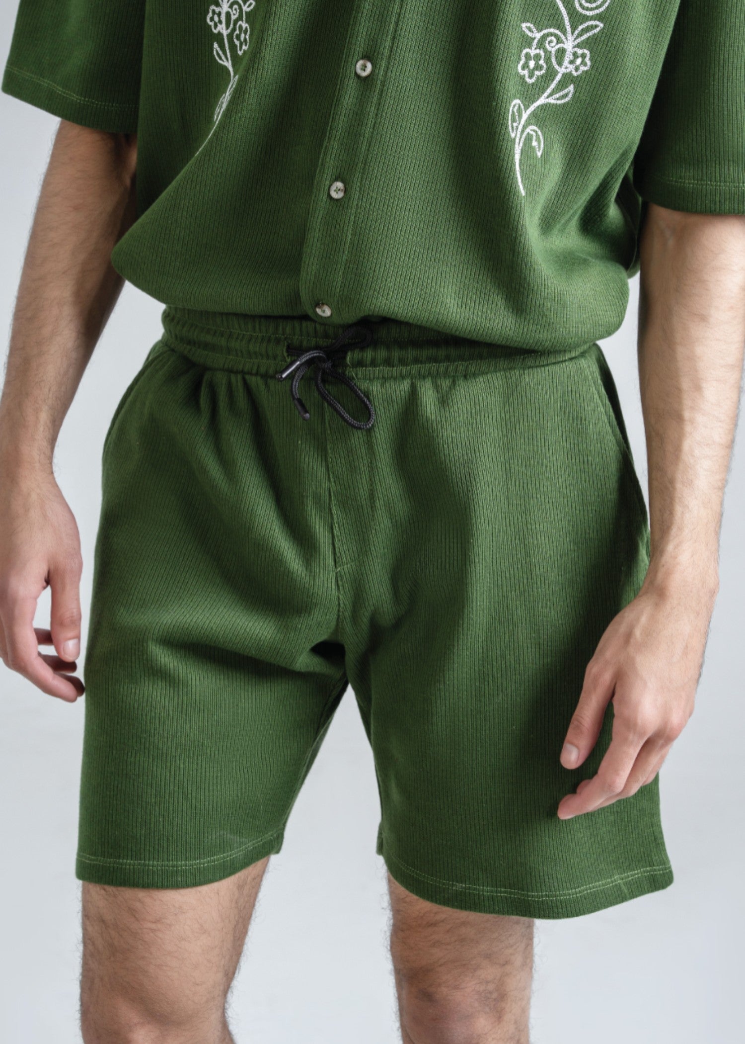 jacquard Shorts in Green
