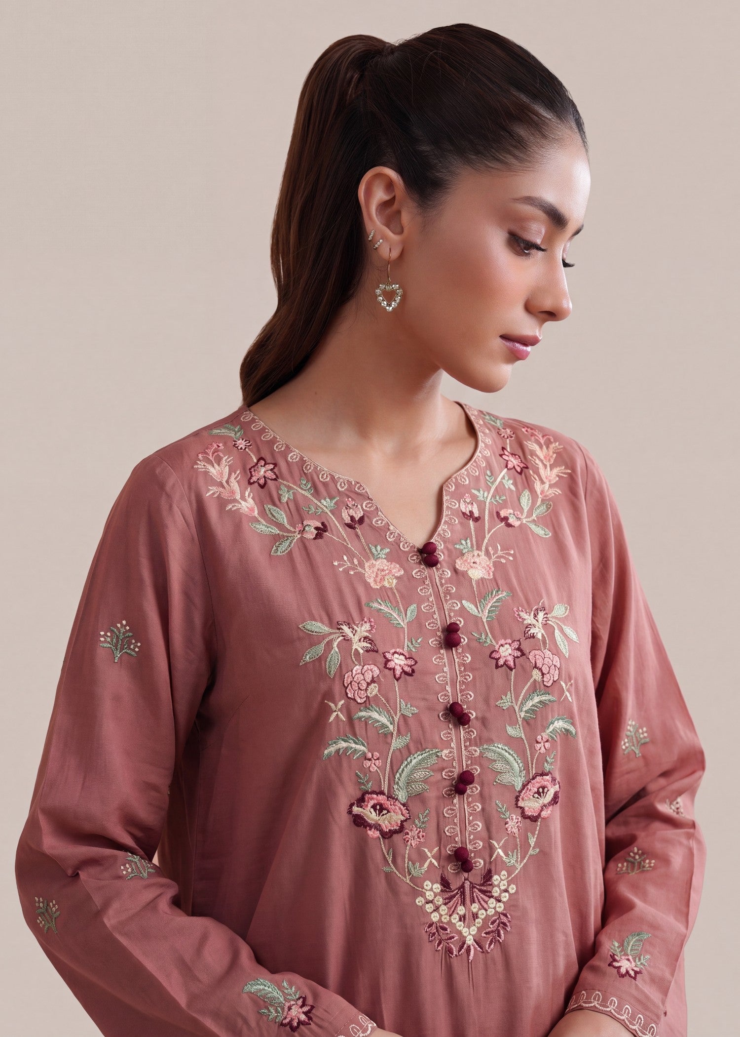 lawn Kurta Set in Blush