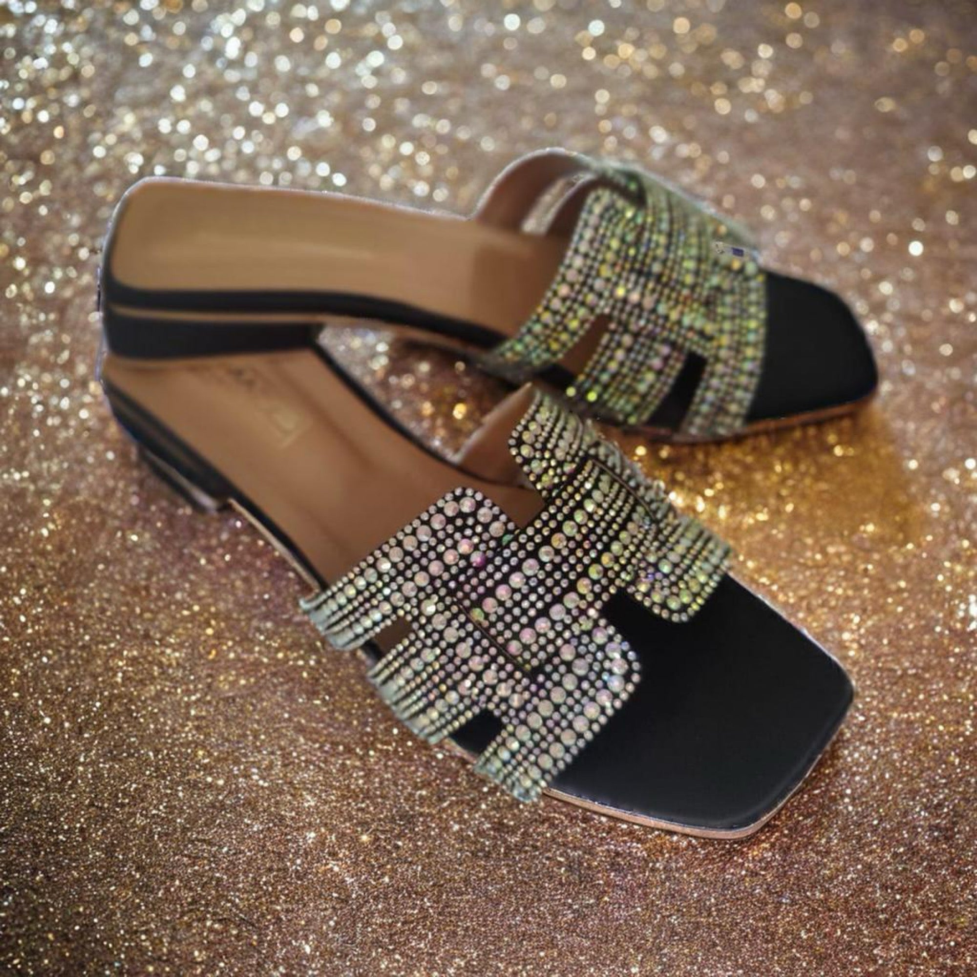 Slides in Black by - High Quality Women Slides JIA9193