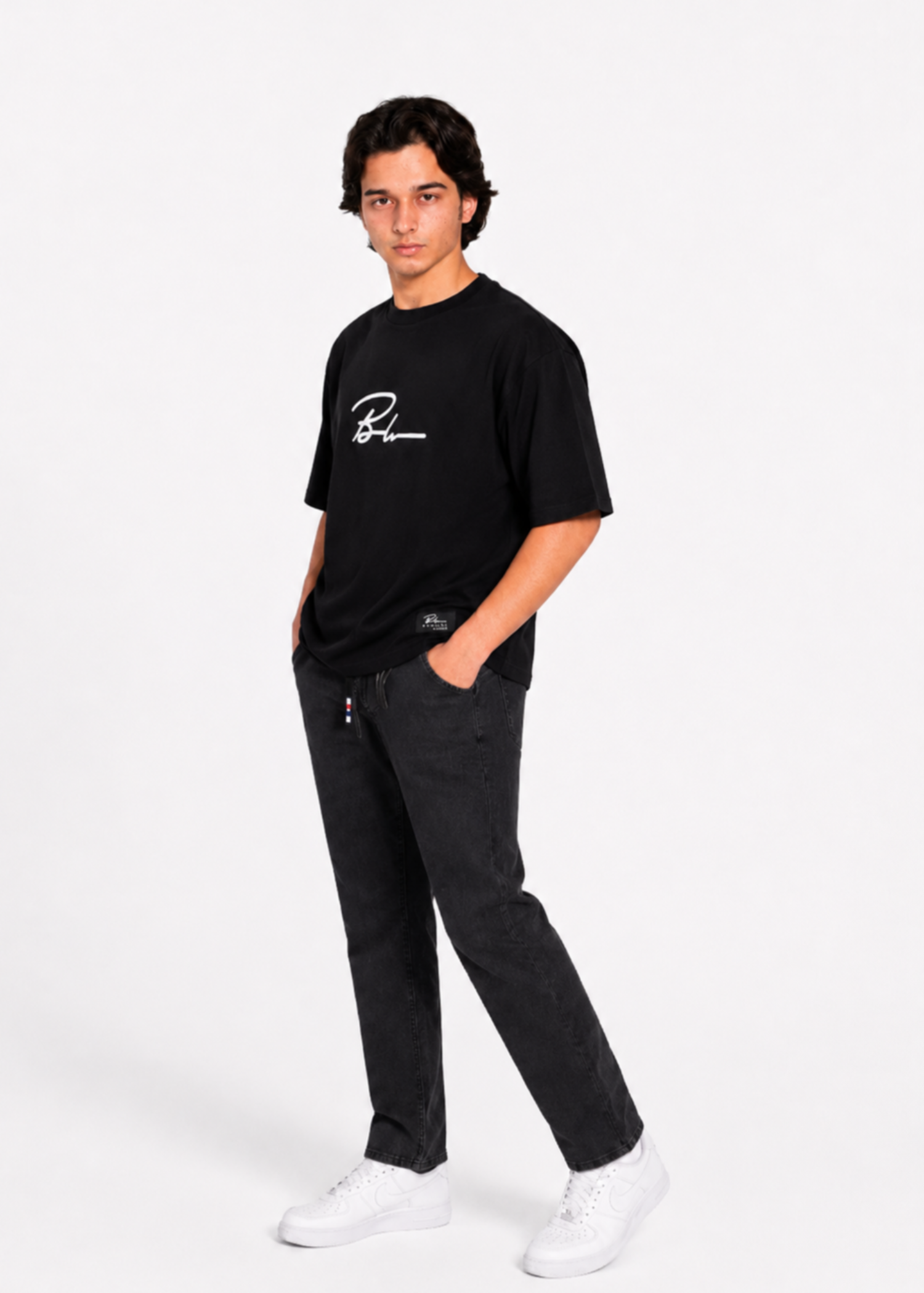 pure cotton T Shirt in Black