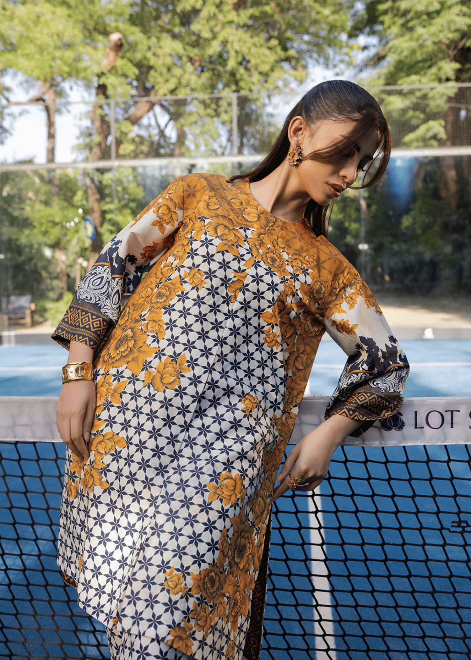 arabic lawn Co Ord Sets in Carbon, bumblebee