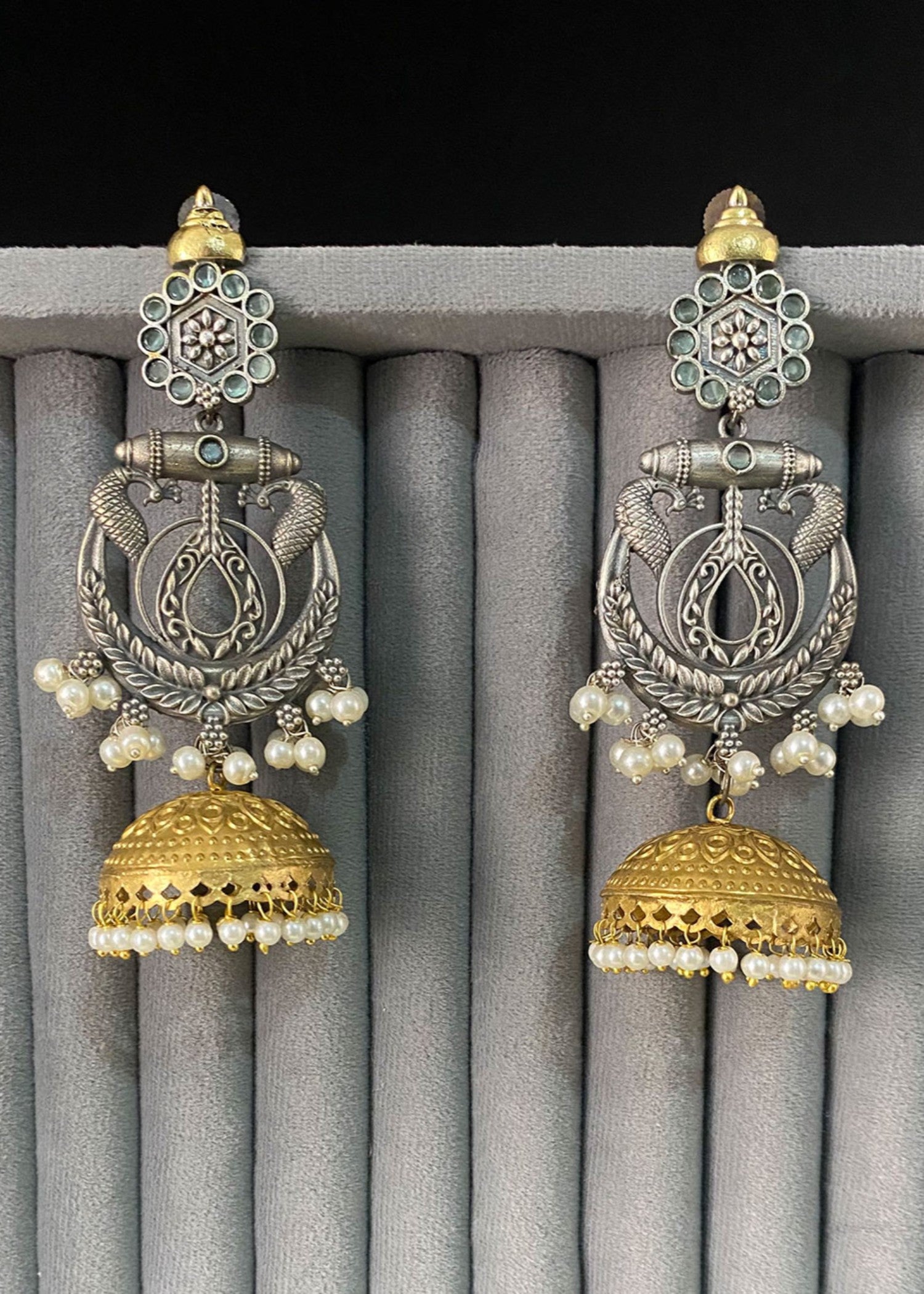 Earrings in Grey Color by - Trendy Women Earrings ICV4745