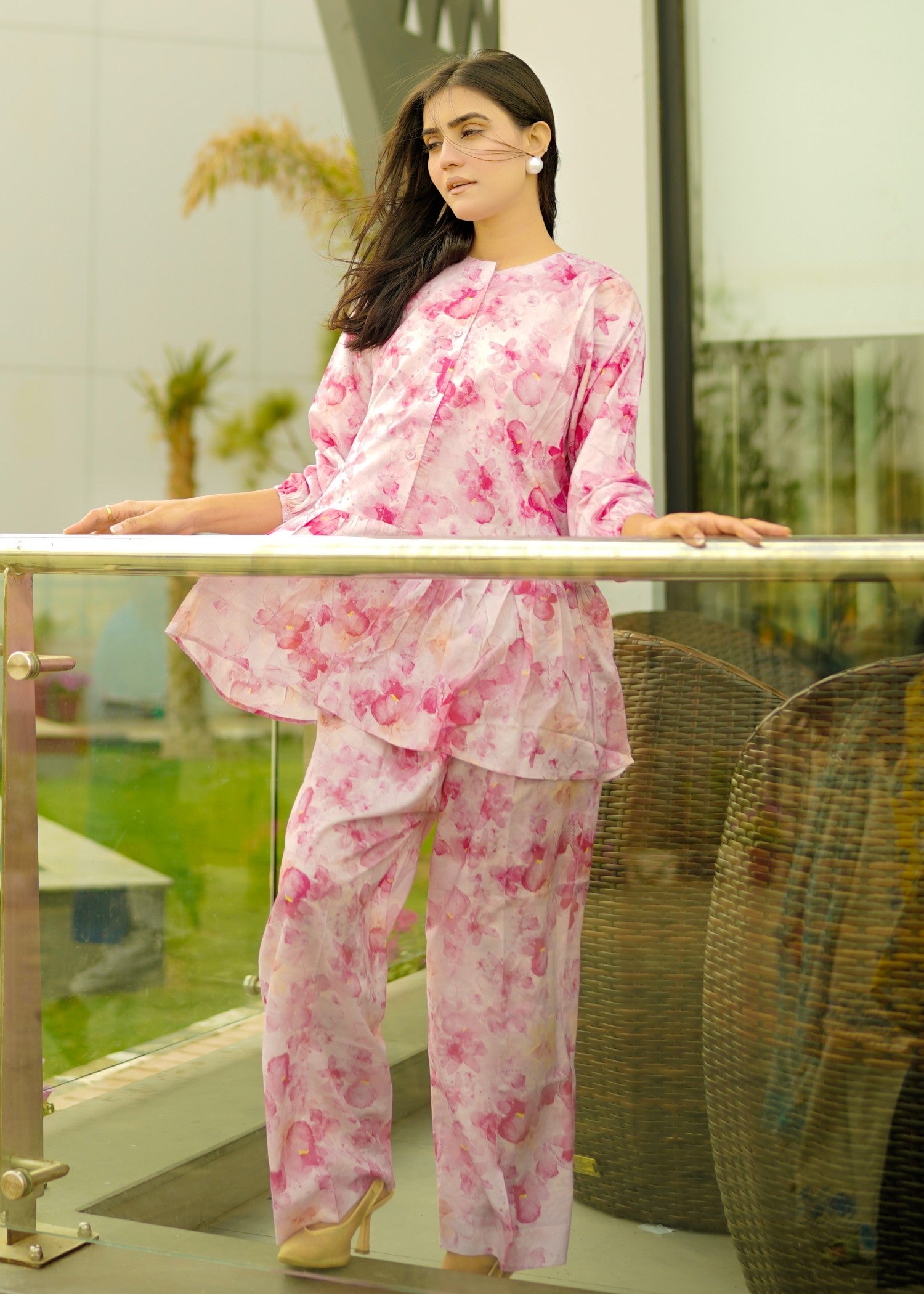 pure cotton Co Ord Sets in Pink