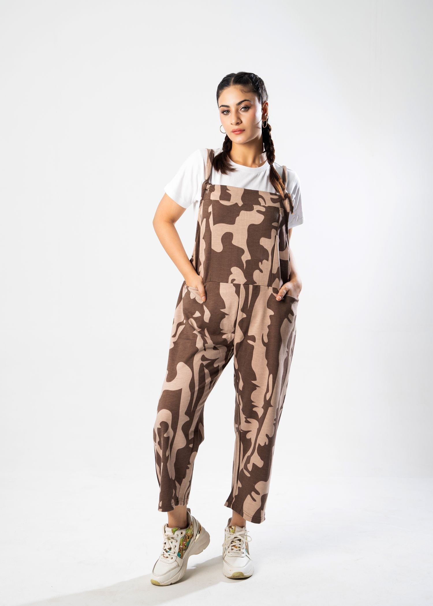 terry Jumpsuit in Brown