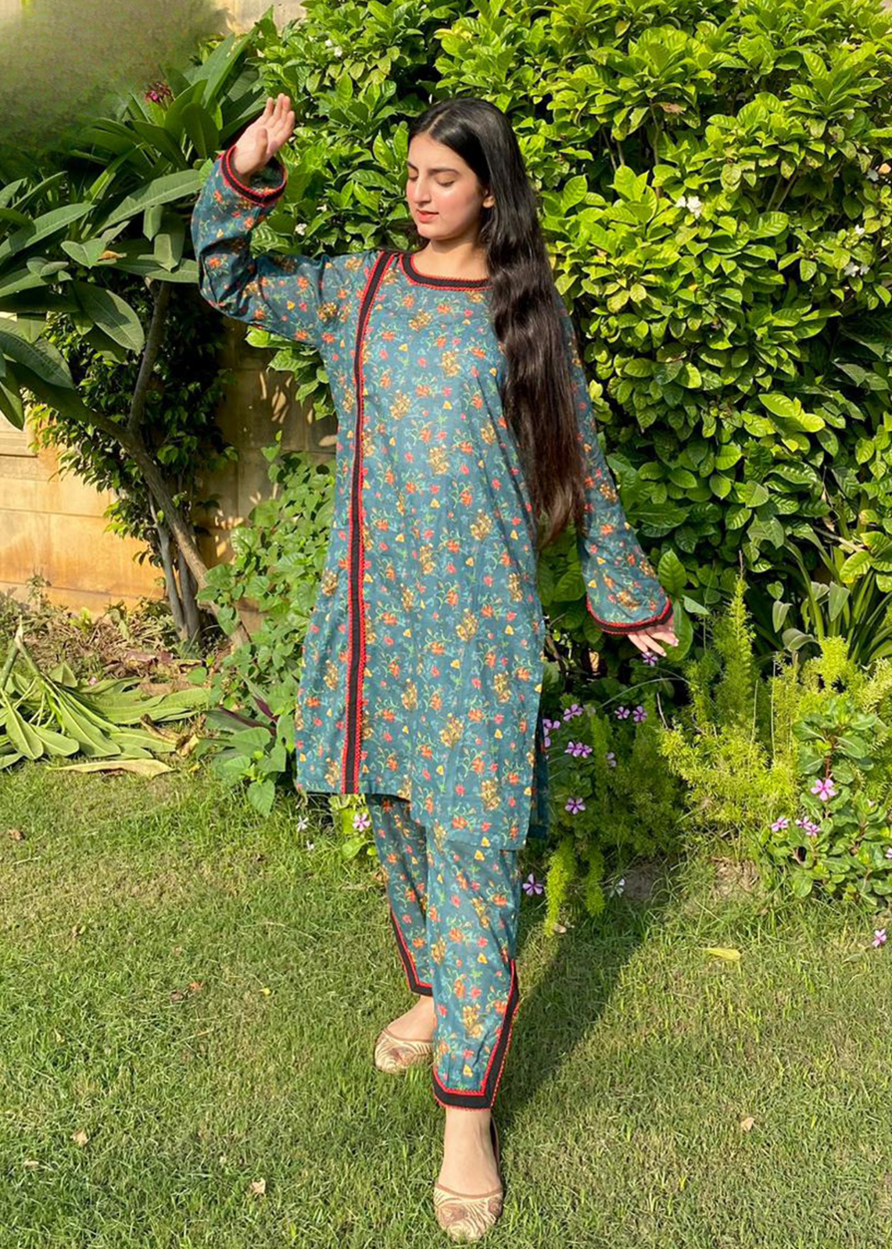 lawn Co Ord Sets in Dark cyan