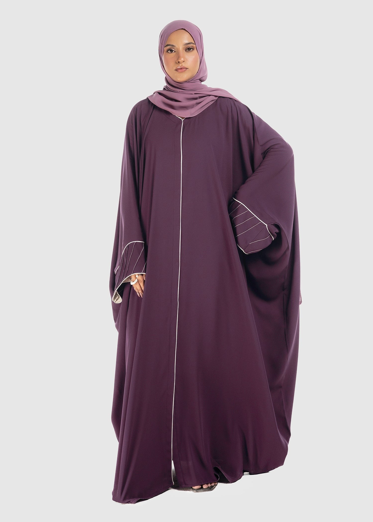 polyester Abaya in Egg plant