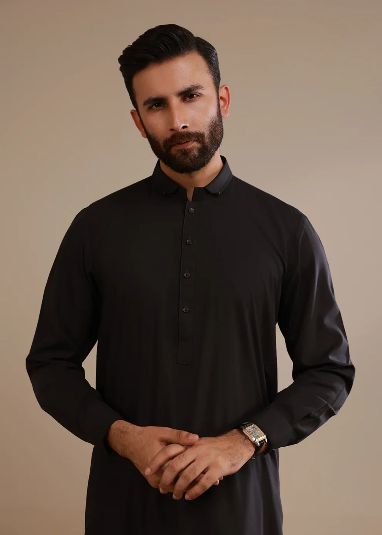 poly viscose Shalwar Kameez in Dark blue