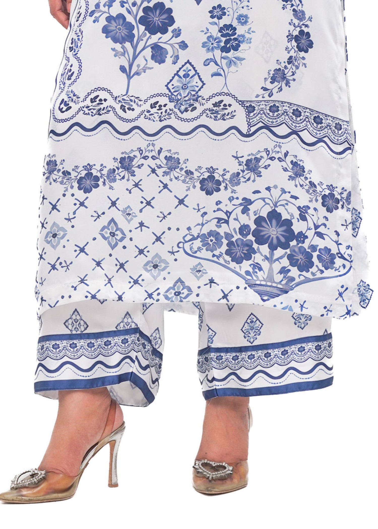 silk charmeuse Co Ord Sets in White