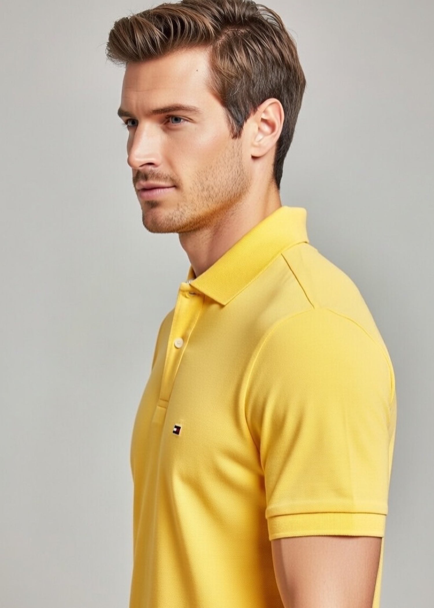 polycotton Polo Shirt in Yellow