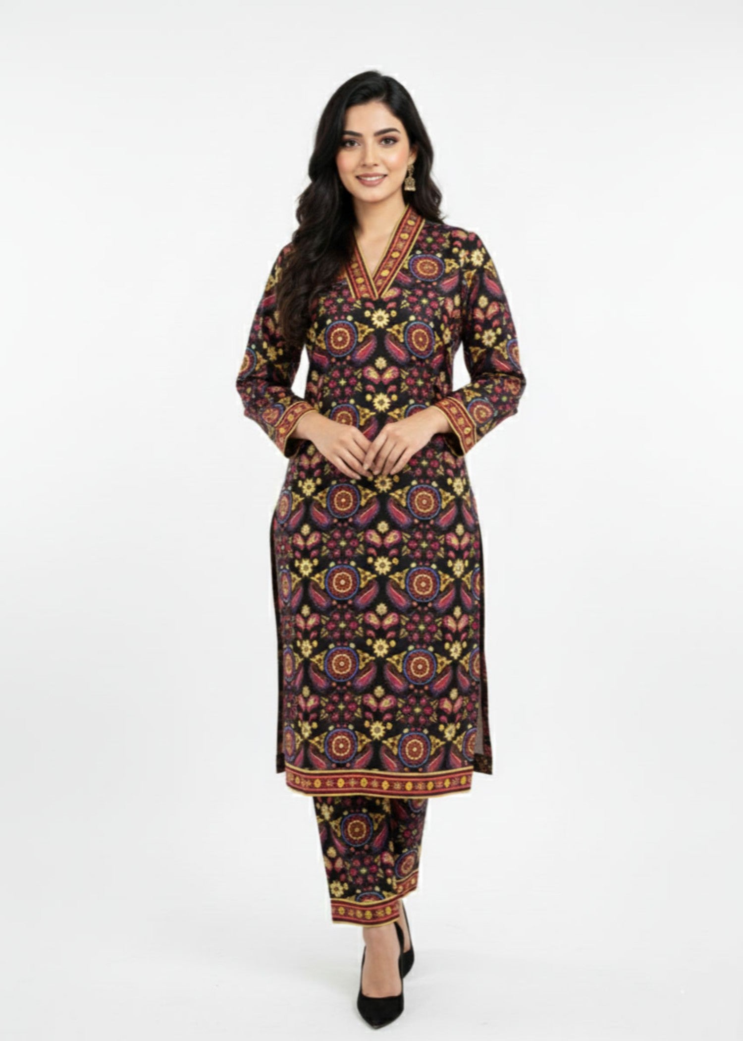 slub linen Co Ord Sets in Black