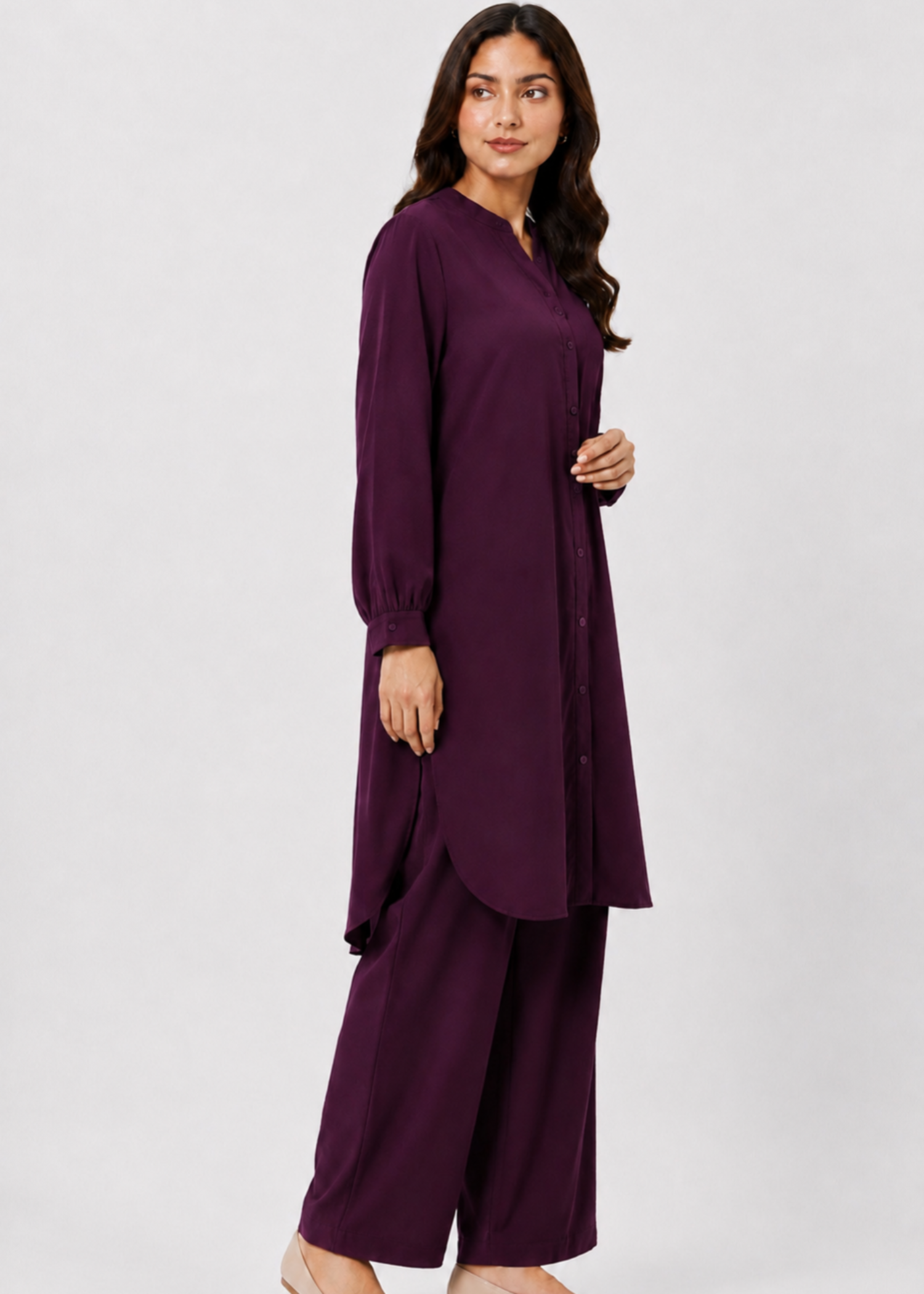 linen Co Ord Sets in Grape
