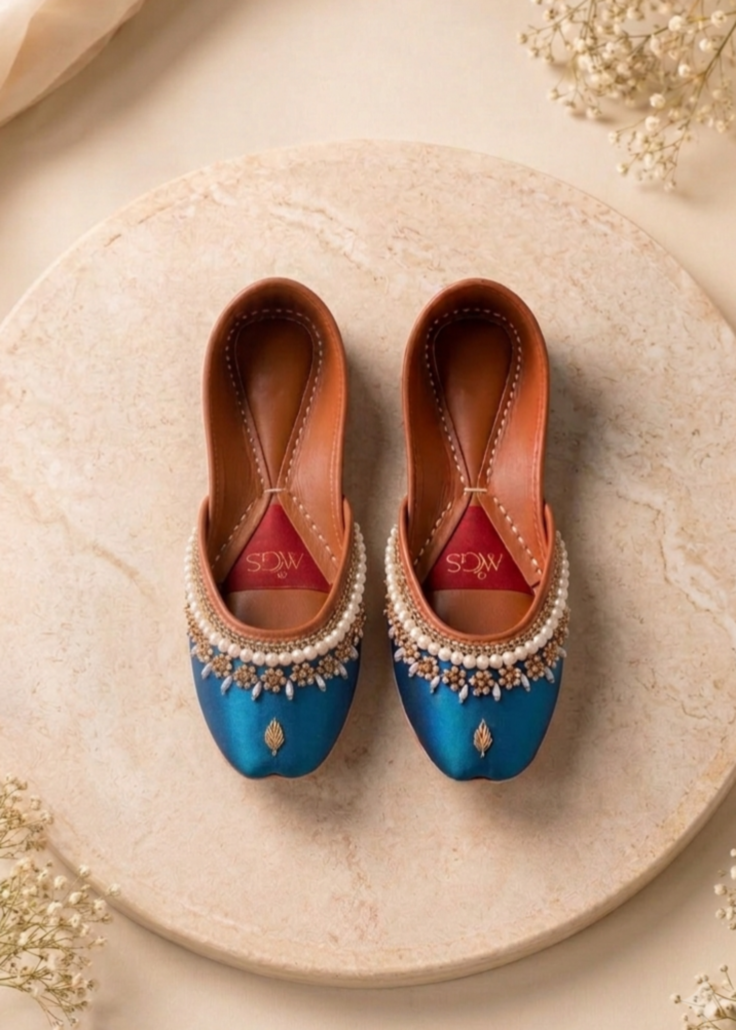 Khussa in Twilight blue by - High Quality Women Khussa KQY7589