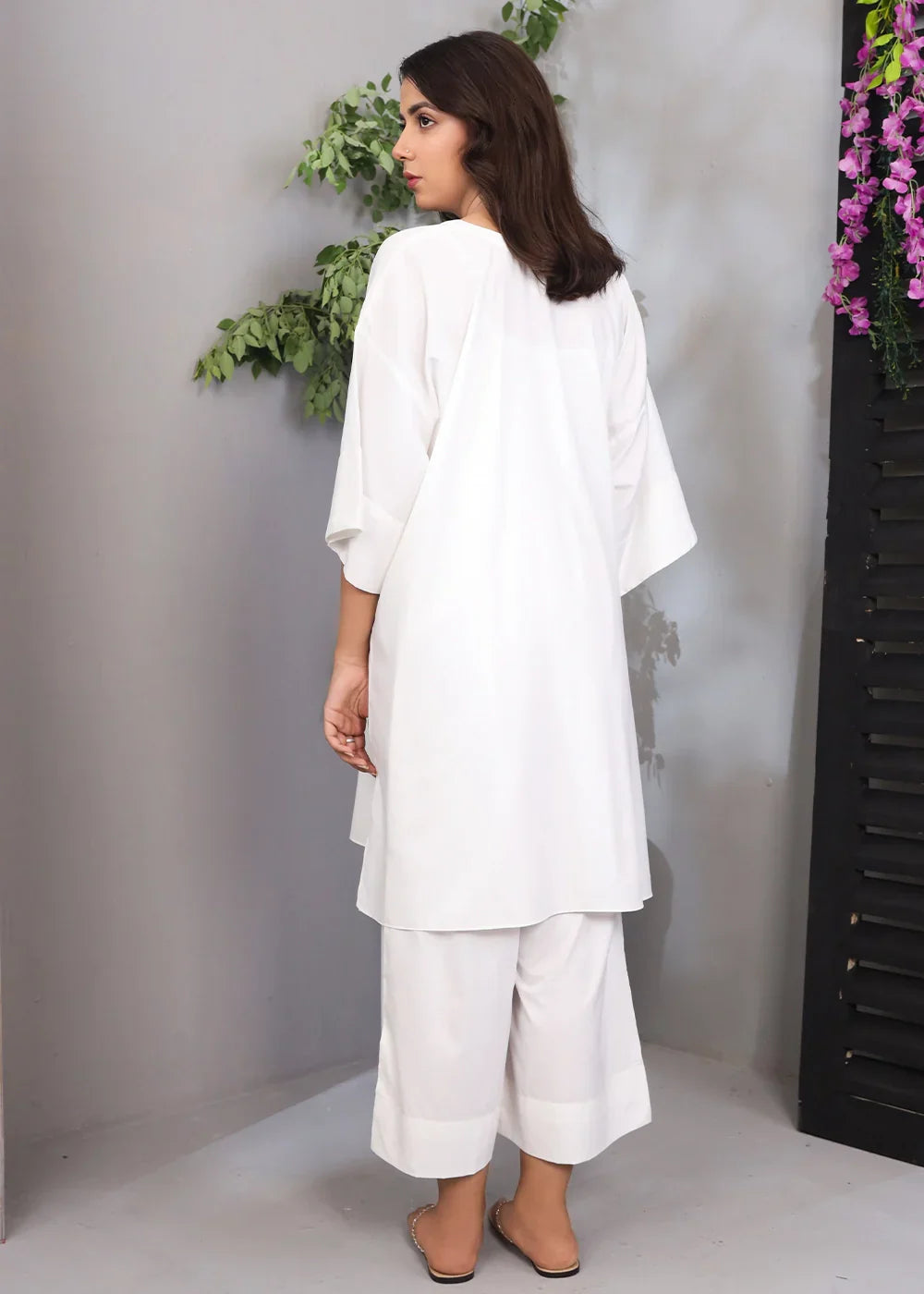 polyester Co Ord Sets in White