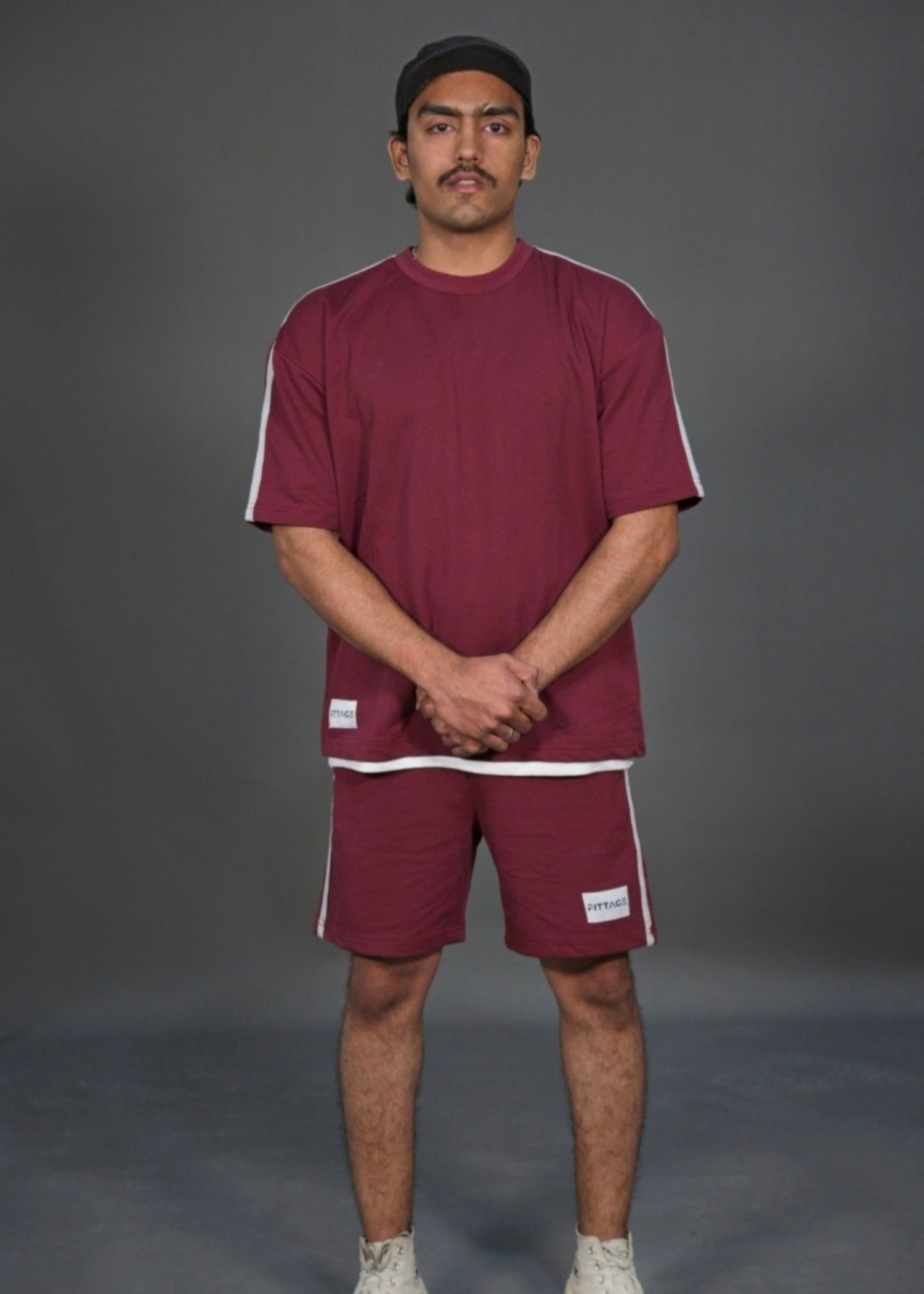 terry Shorts in Maroon