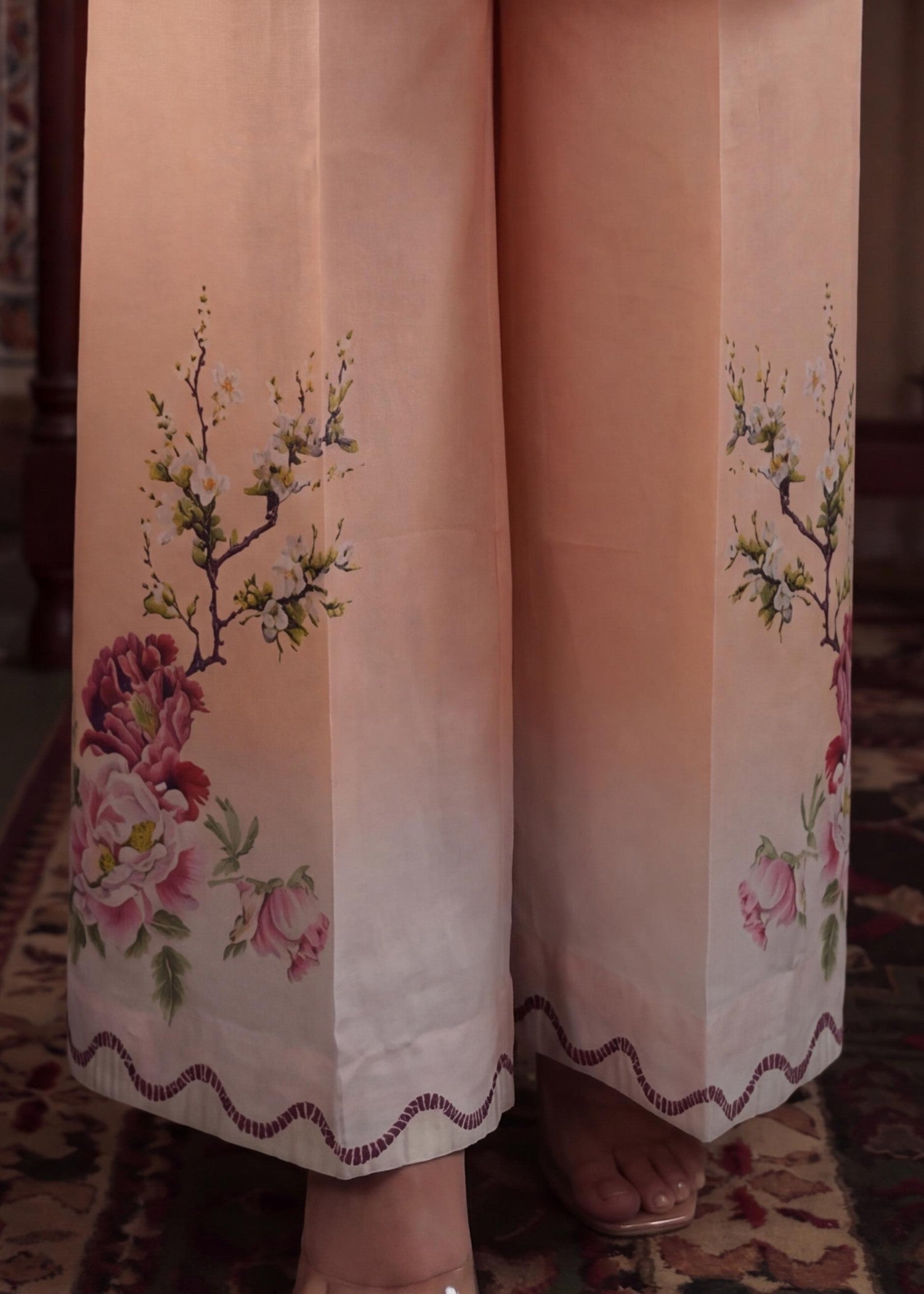 lawn Co Ord Sets in Peach pink