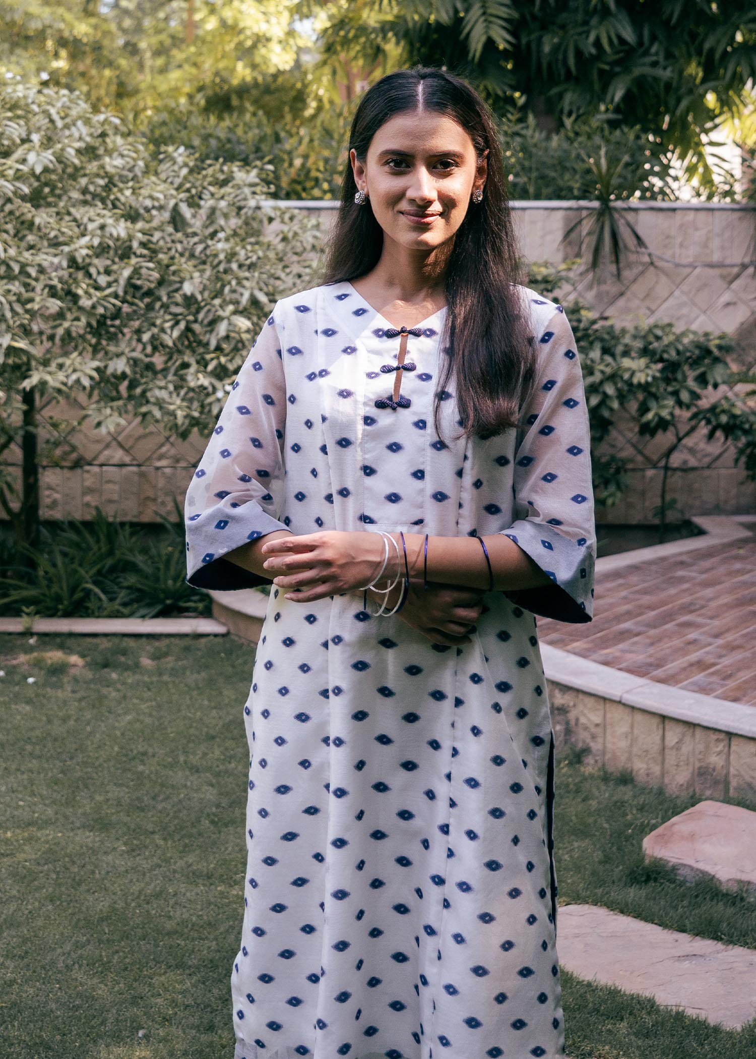 organza Kurti in White