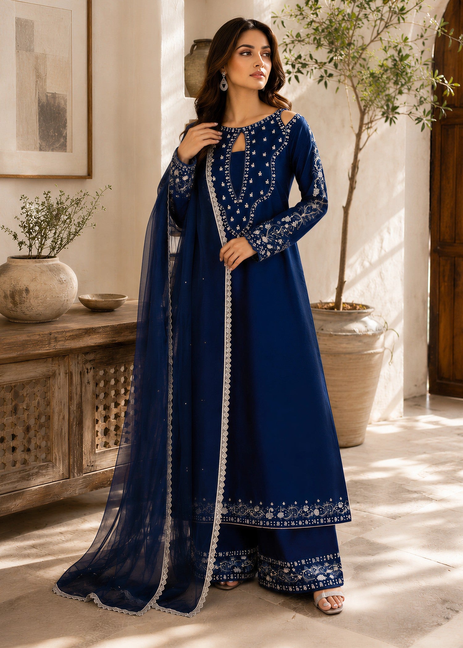 charmuse/shamooz Kurta Set in Midnight blue