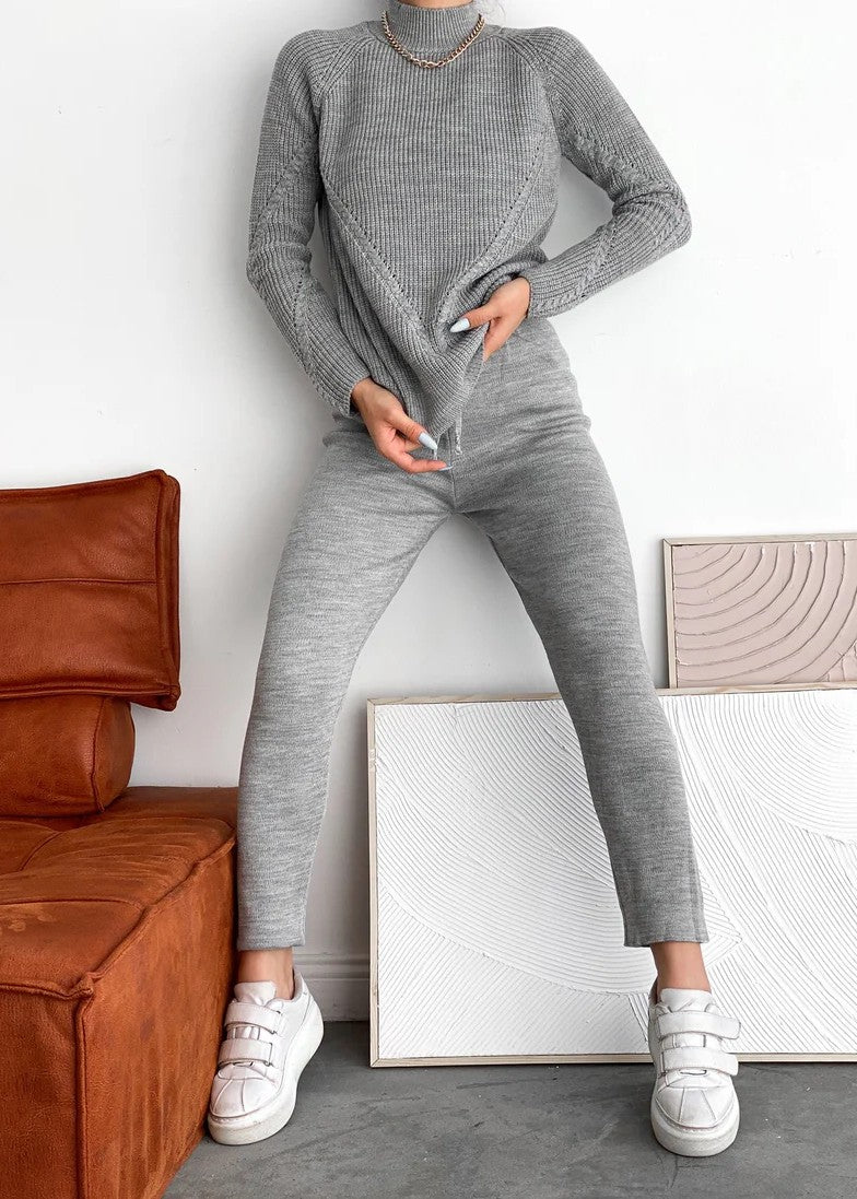 wool Co Ord Sets in Grey