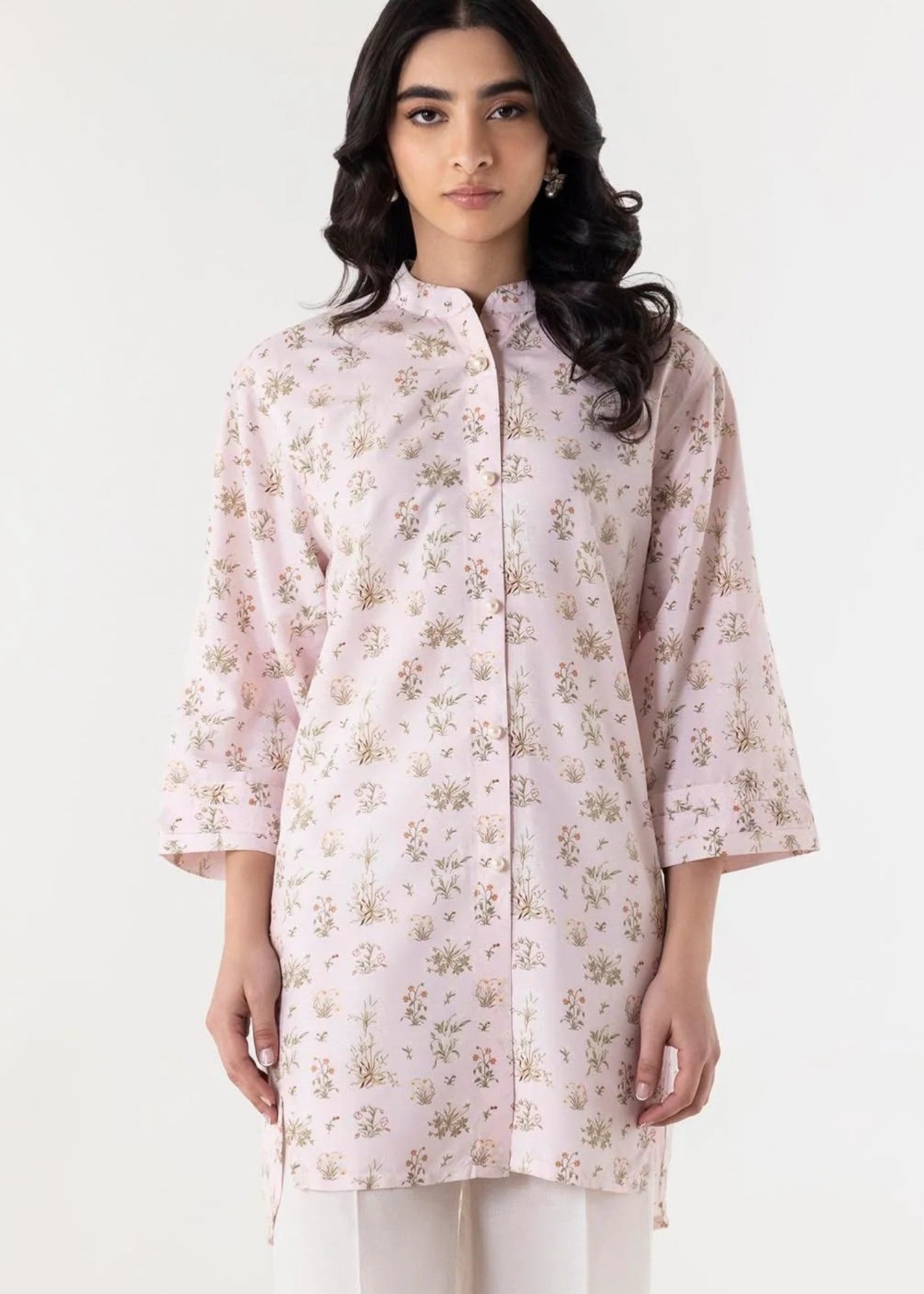 cambric Kurti in Pink