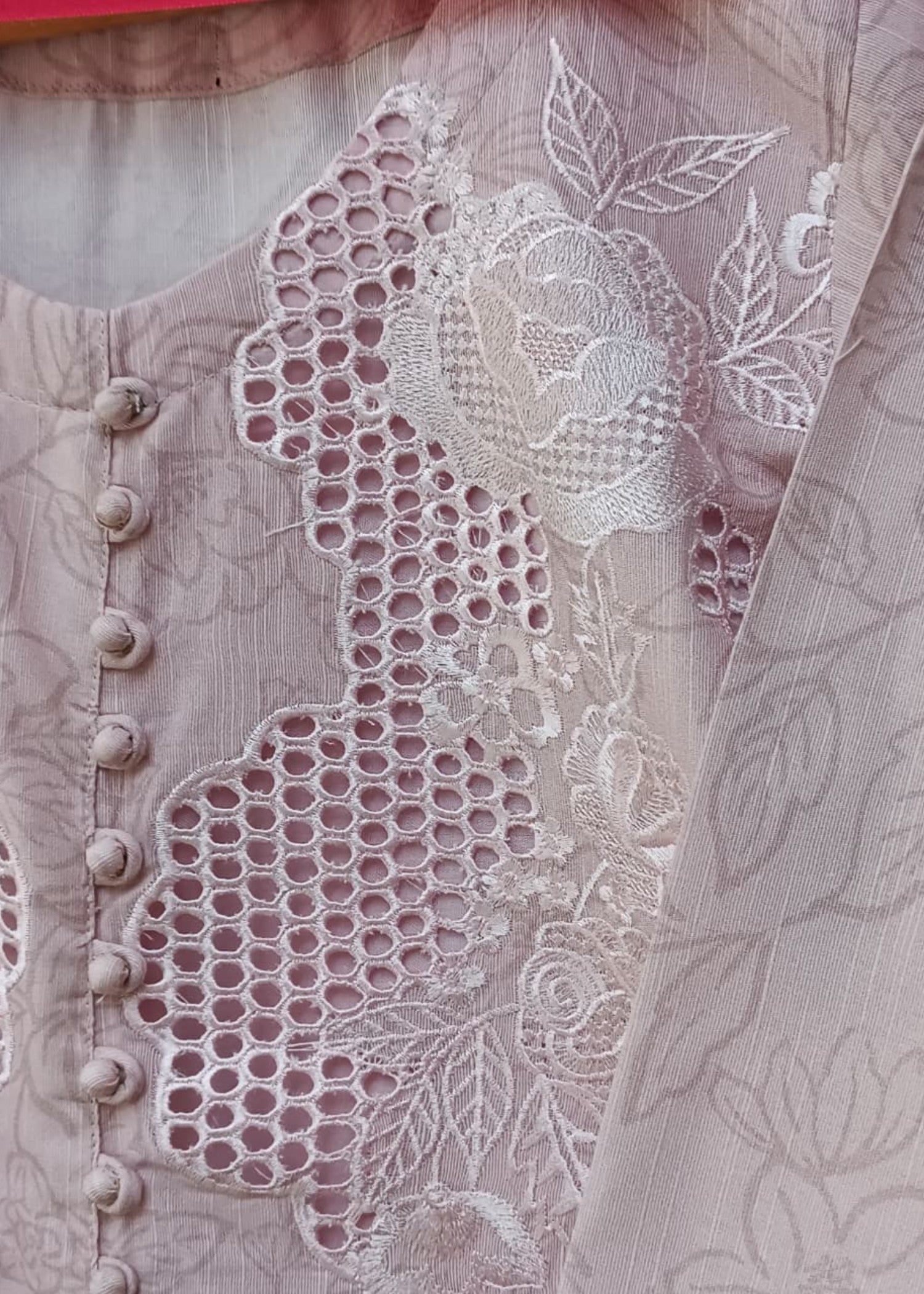 khaddar Kurta Set in Pink