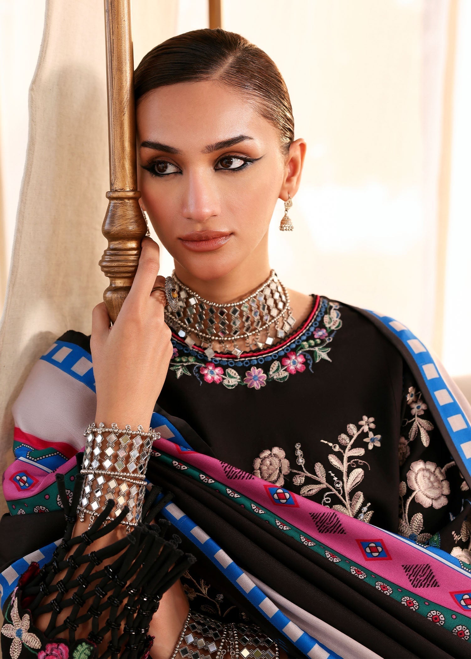 khaddar Unstitched in Black