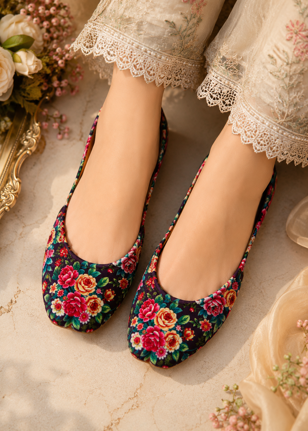 Khussa in Multi by - High Quality Women Khussa JEM5541