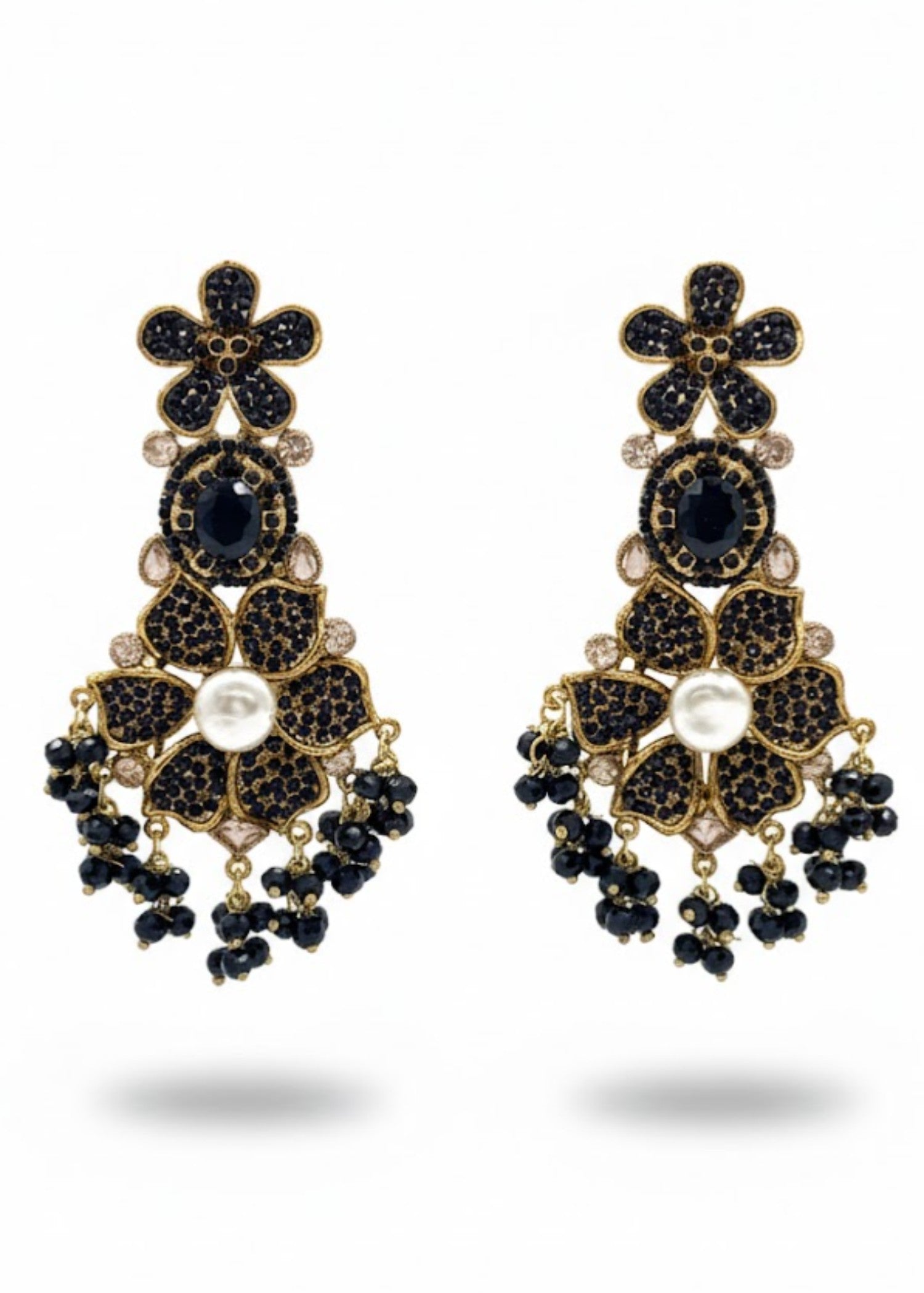 Earrings in Black Color by - Trendy Women Earrings FGO1850