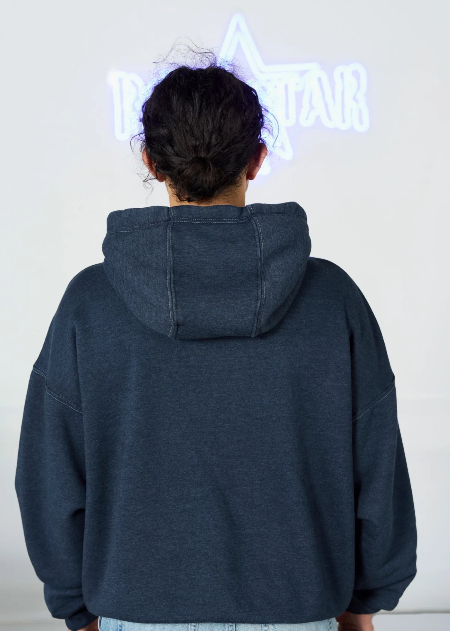 terry Hoodie in Navy blue