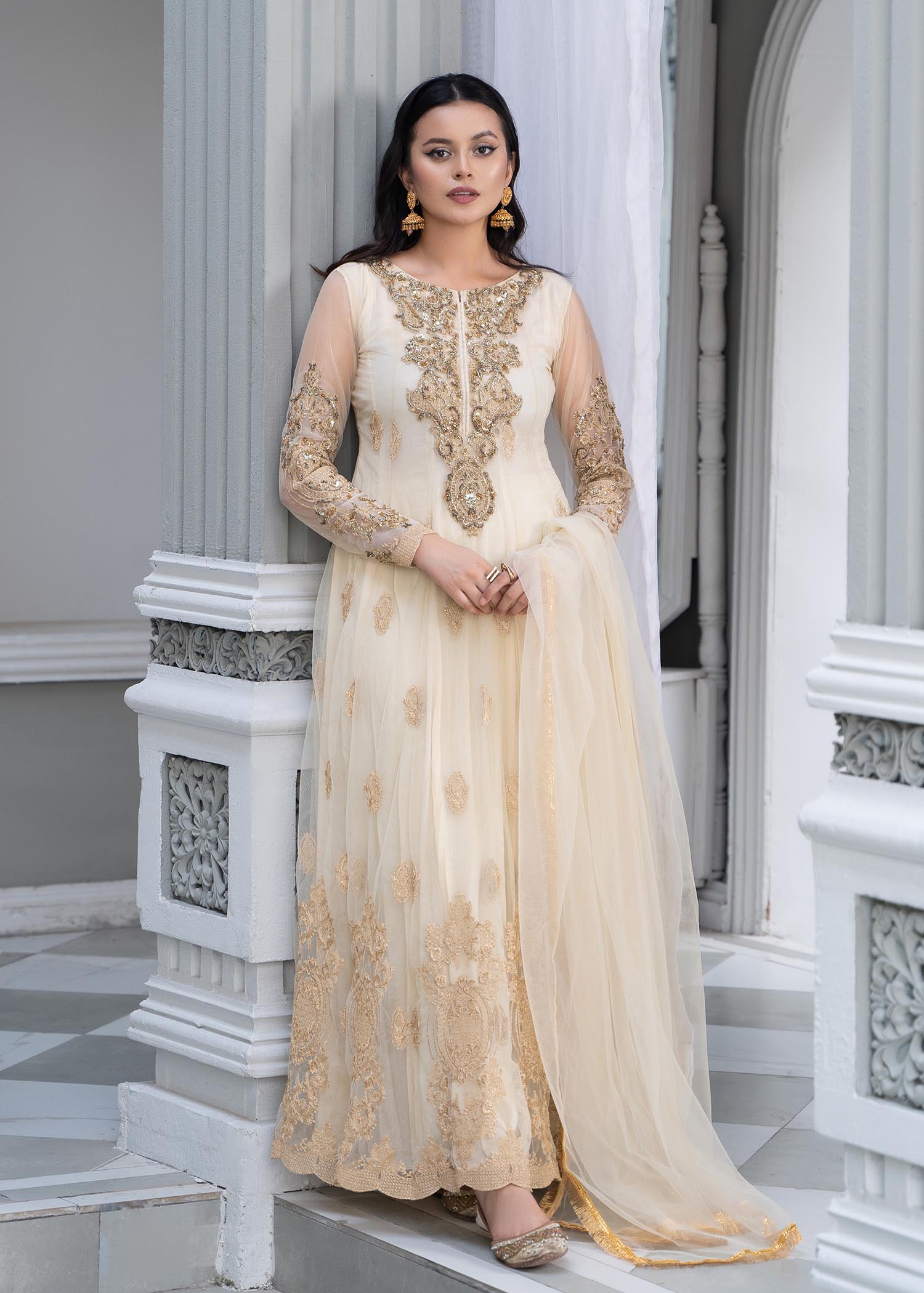 net Pishwas in Ivory