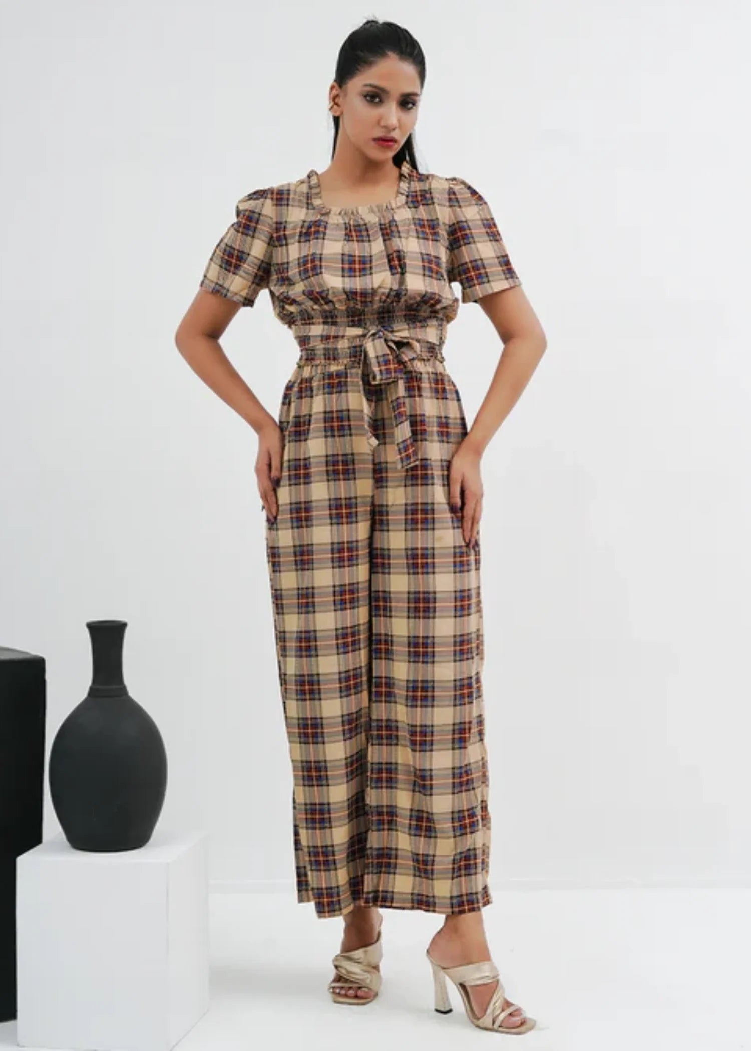 chiffon Co Ord Sets in Beige