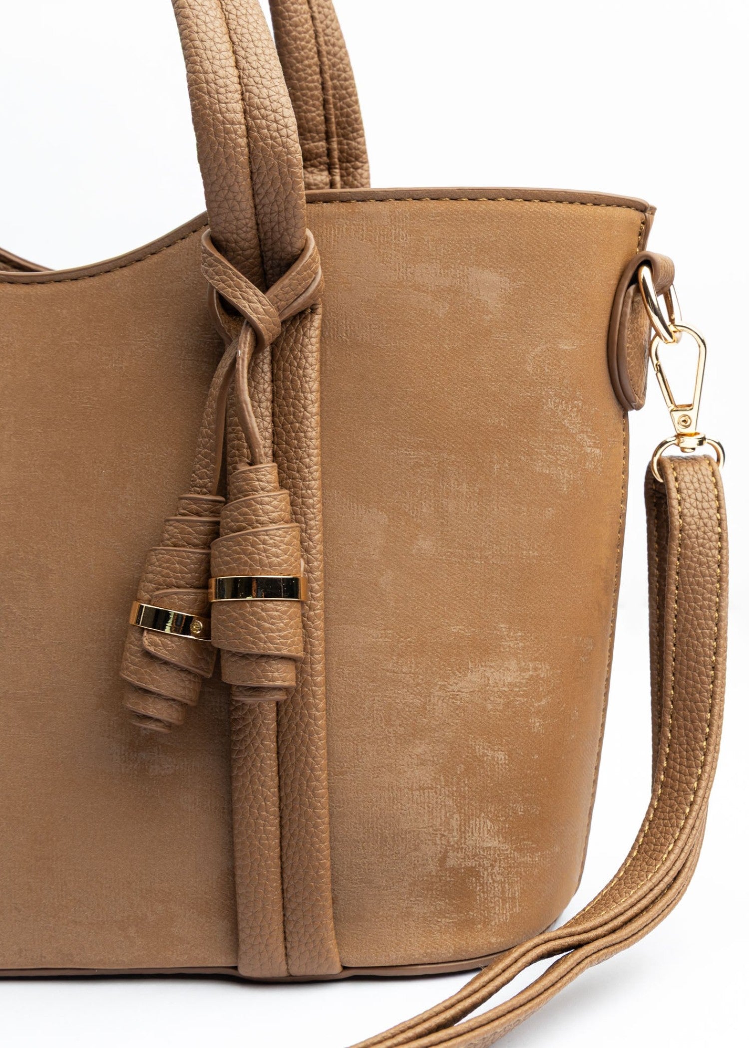 Tote Bag in Camel brown Color by - Trendy Women Tote Bag KTC1790