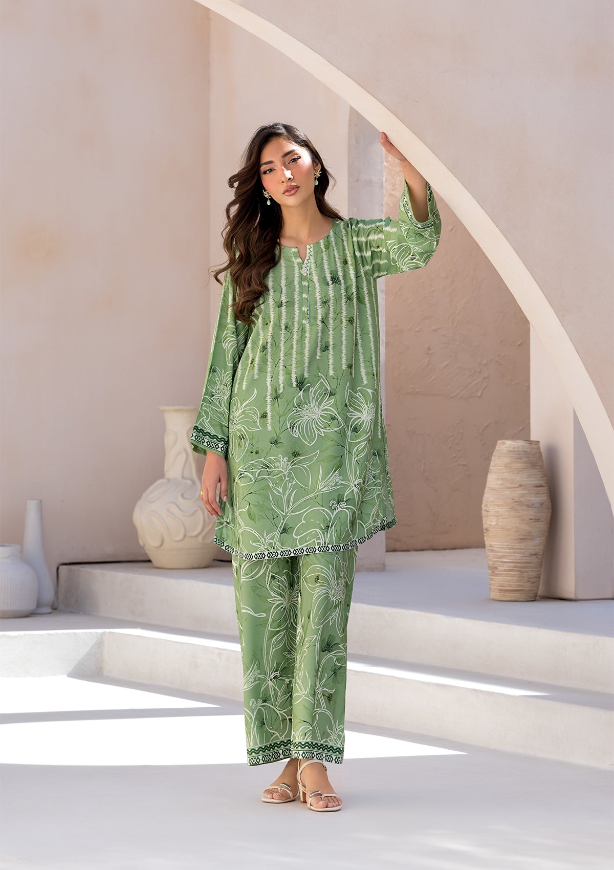 lawn Co Ord Sets in Yellow green