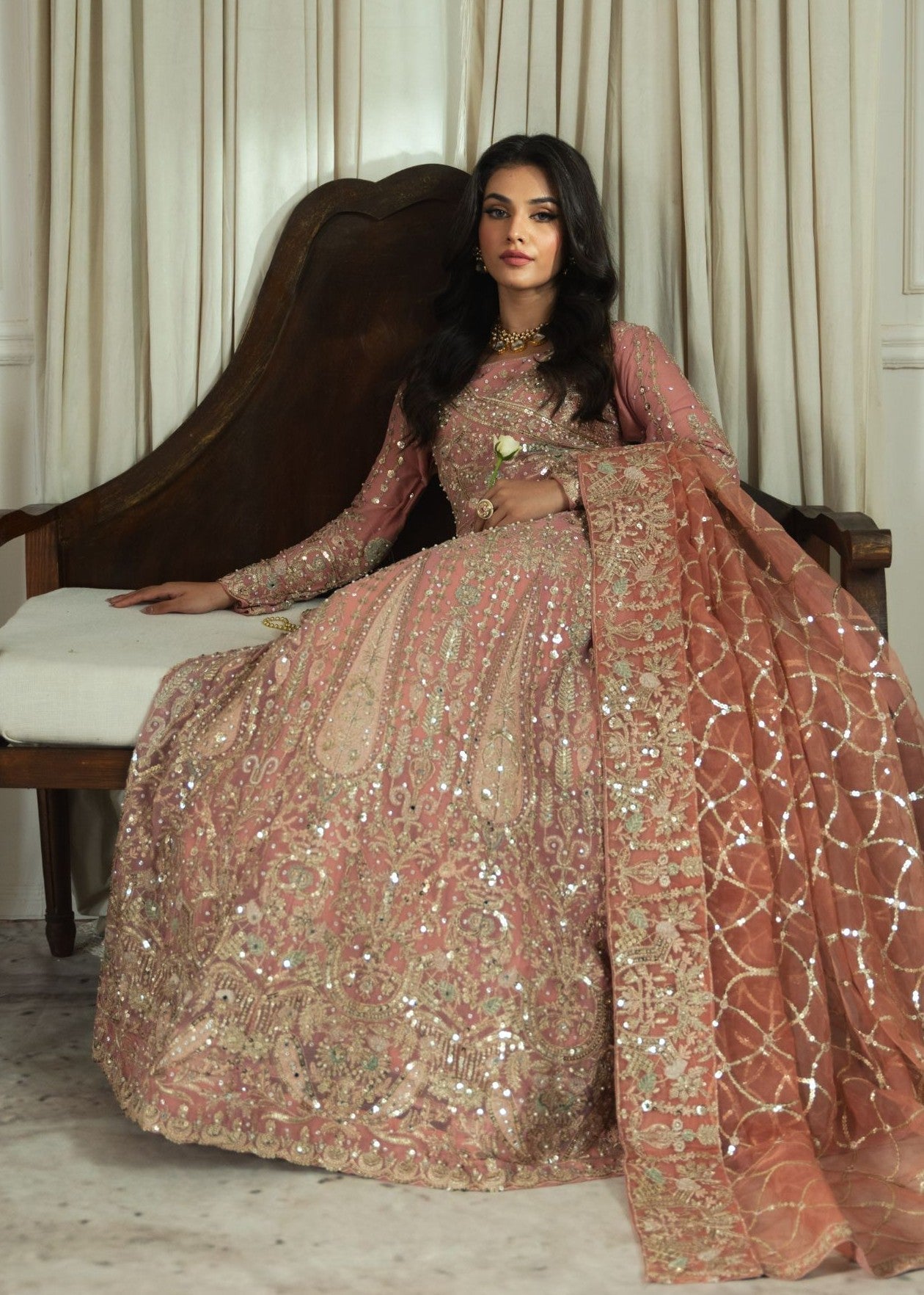 chiffon Maxi in Blush pink