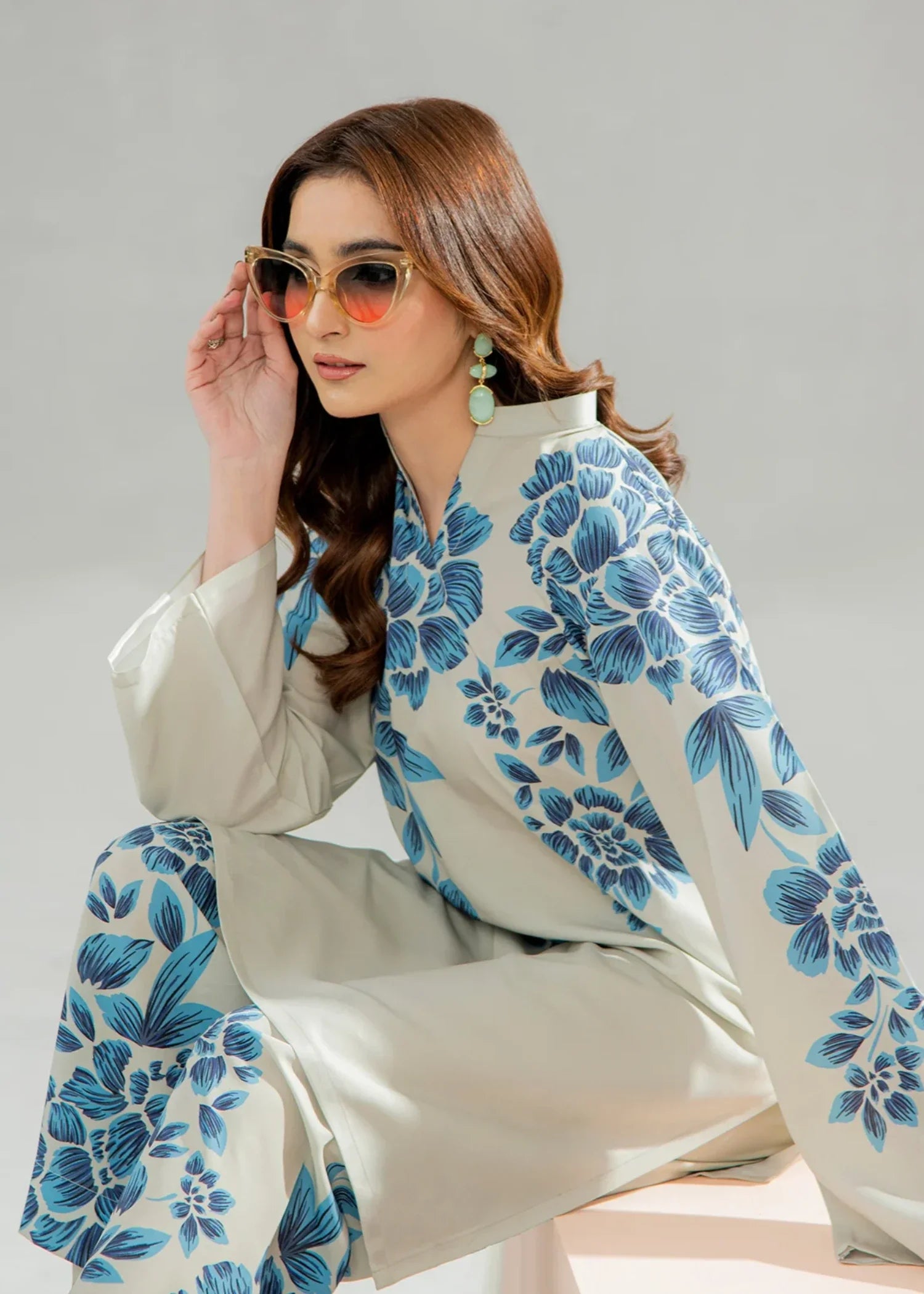 crepe Co ord Sets in Ivory
