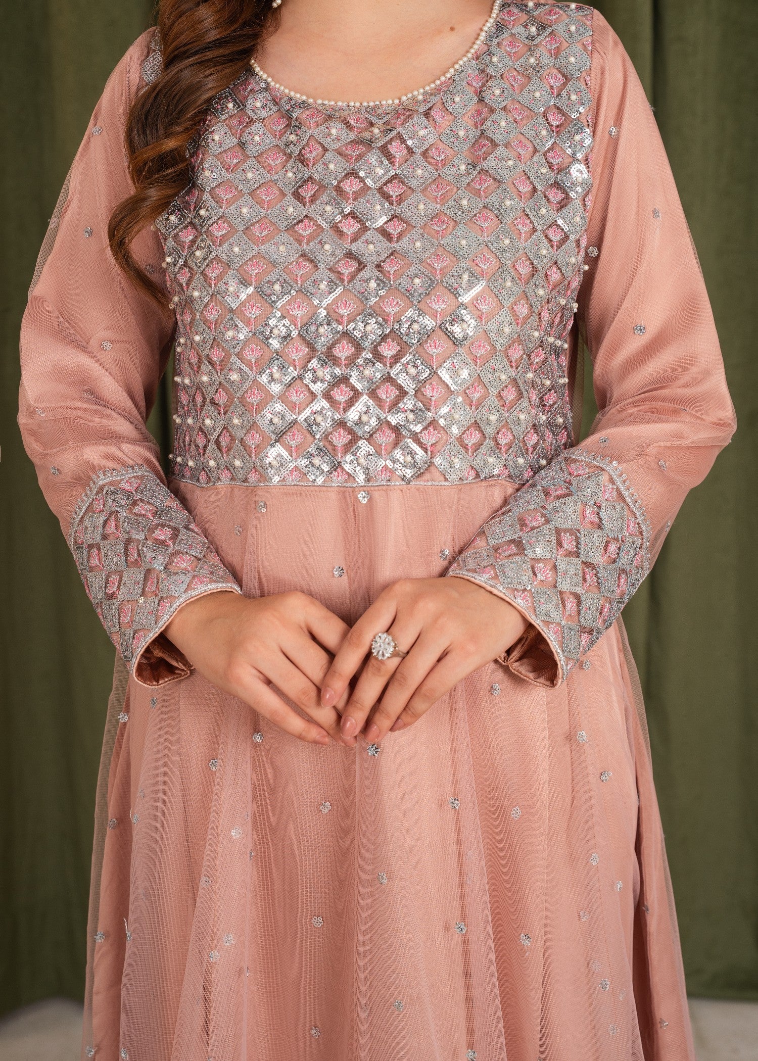 net Maxi in Mauve pink