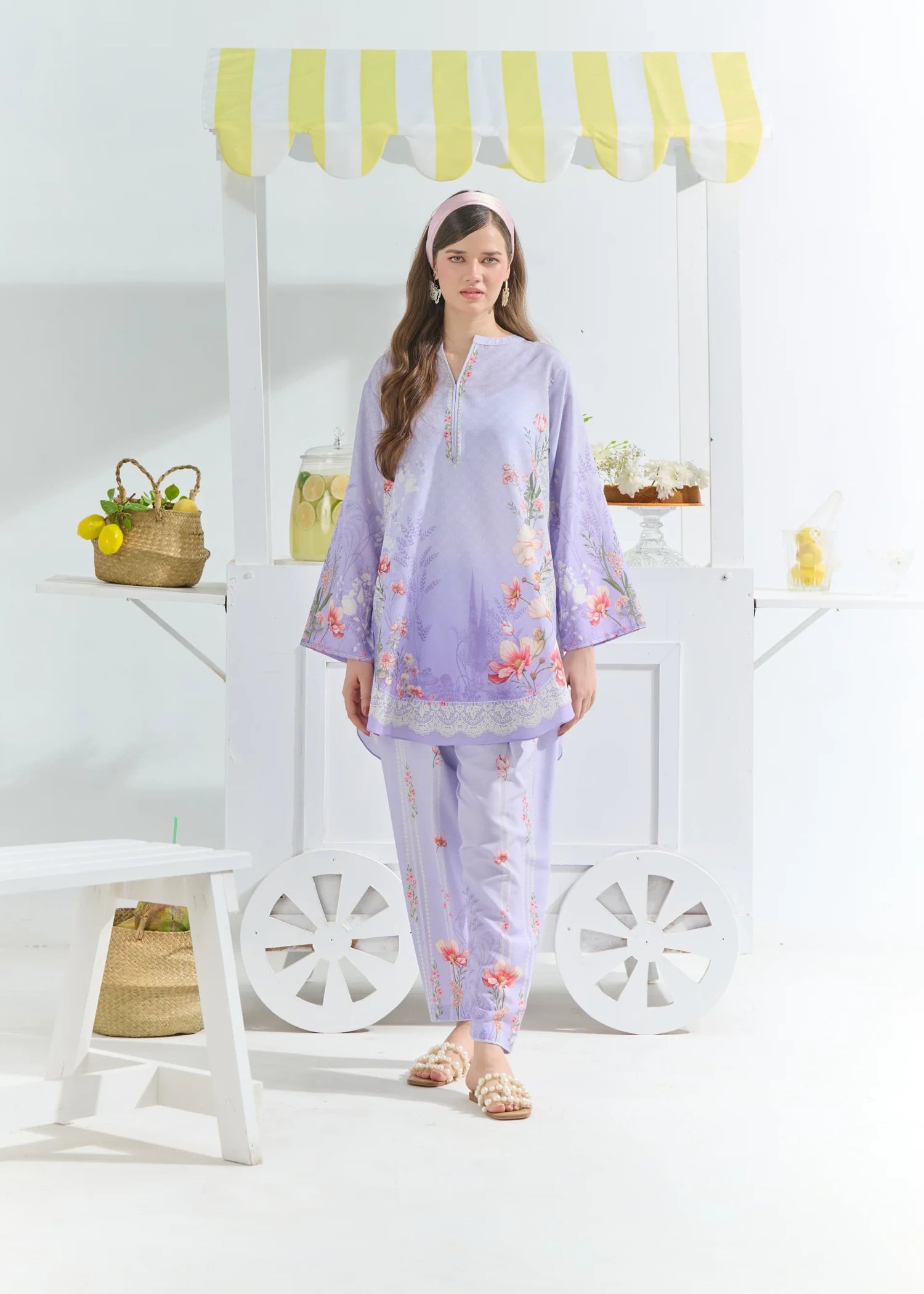 raw silk Co Ord Sets in Lavender