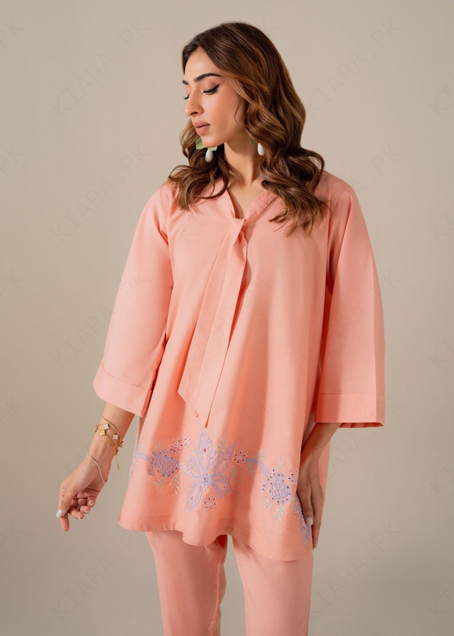 cambric cotton Co Ord Sets in Pink
