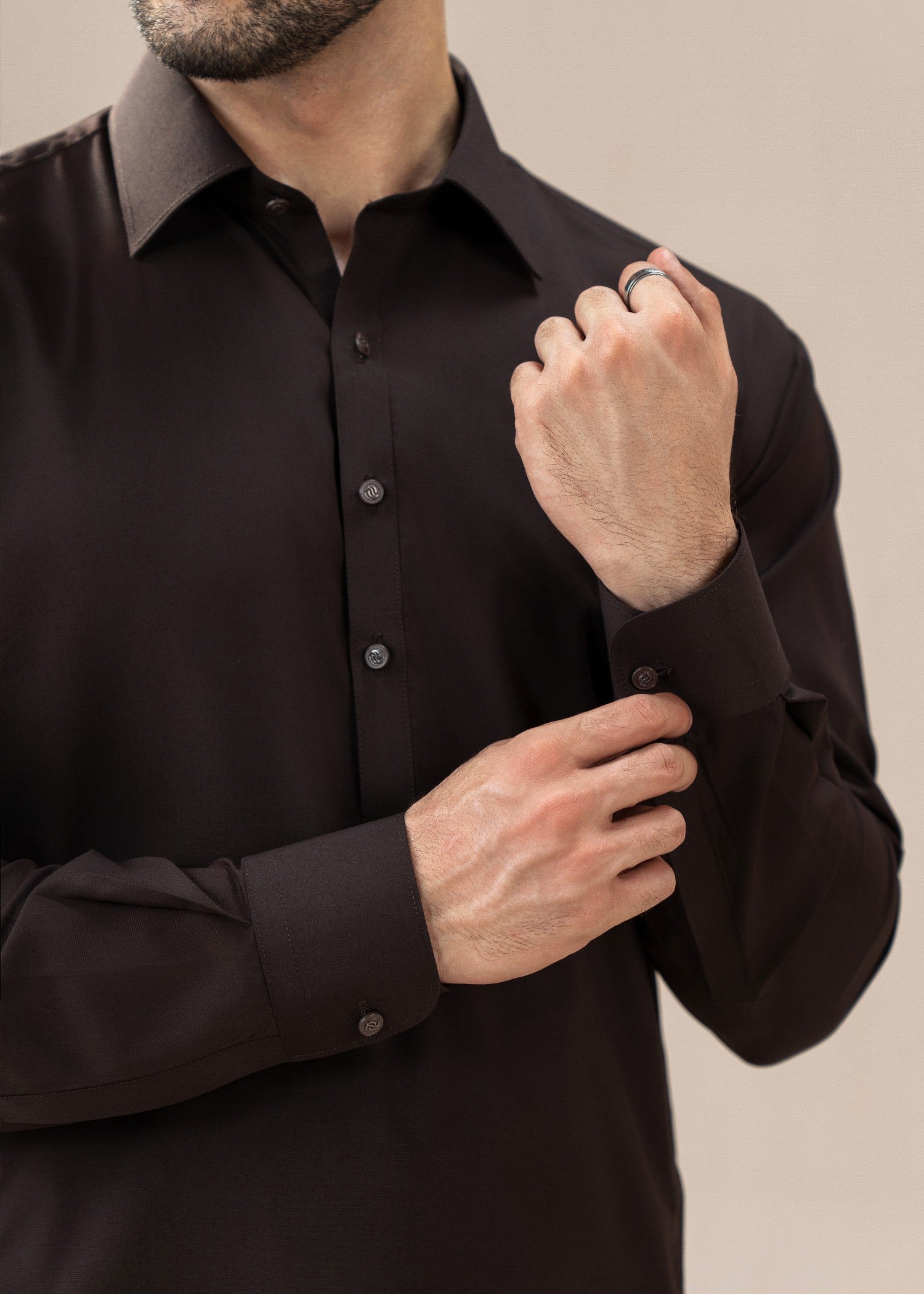 wash & wear Shalwar Kameez in Chocolate brown