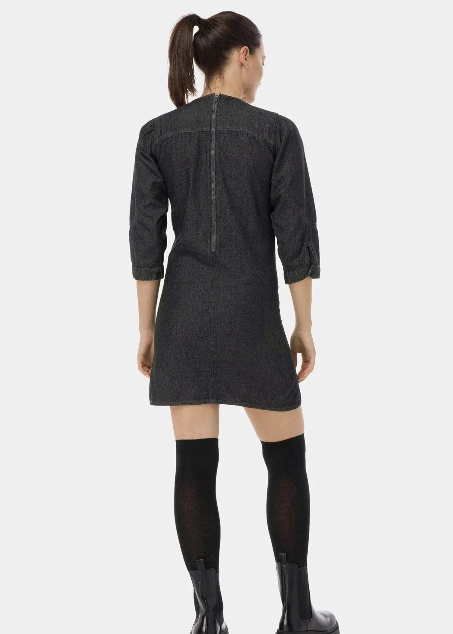 denim Dress in Grey