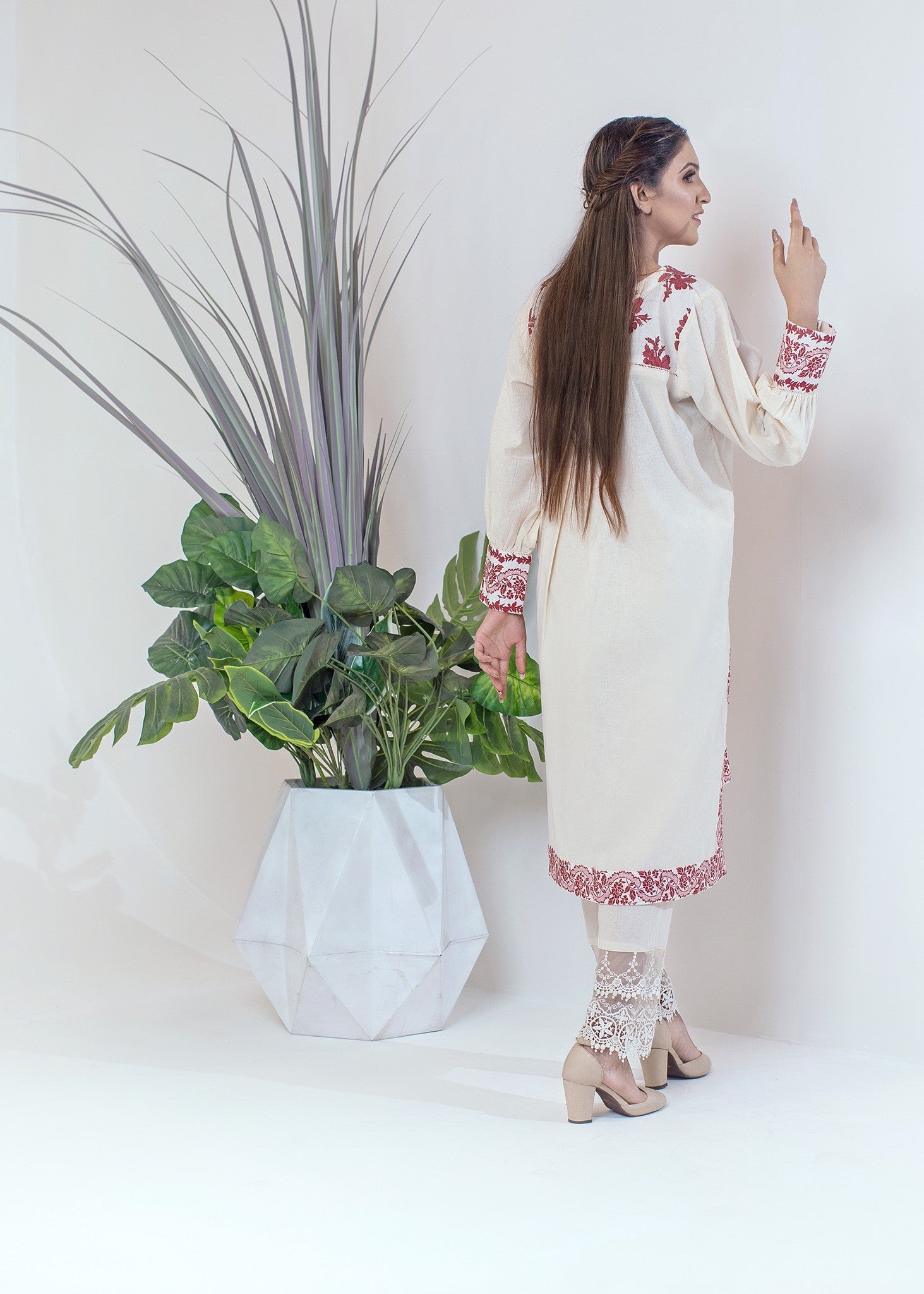 cotton Kurti in Cream