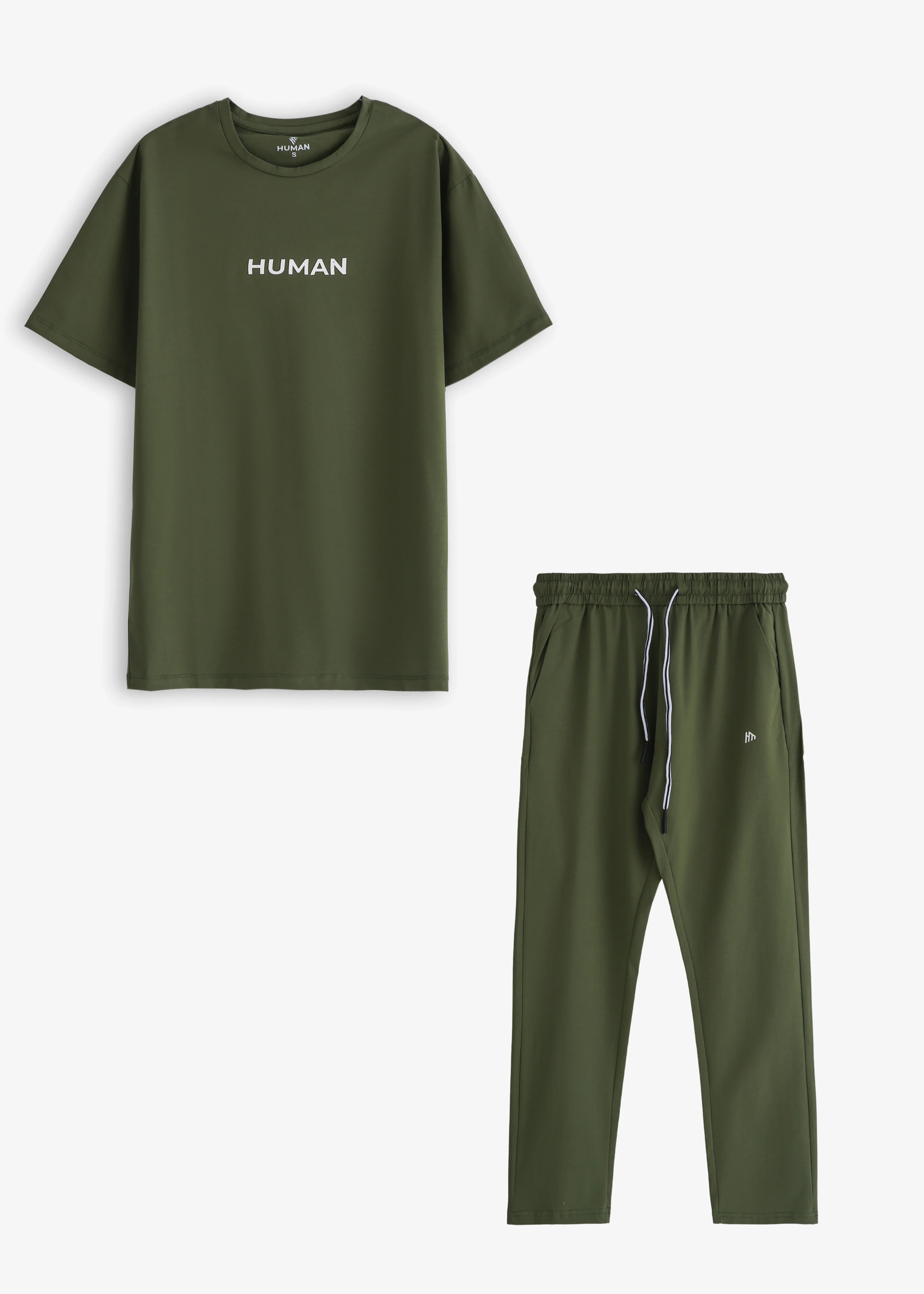 cotton Tracksuit in Olive green