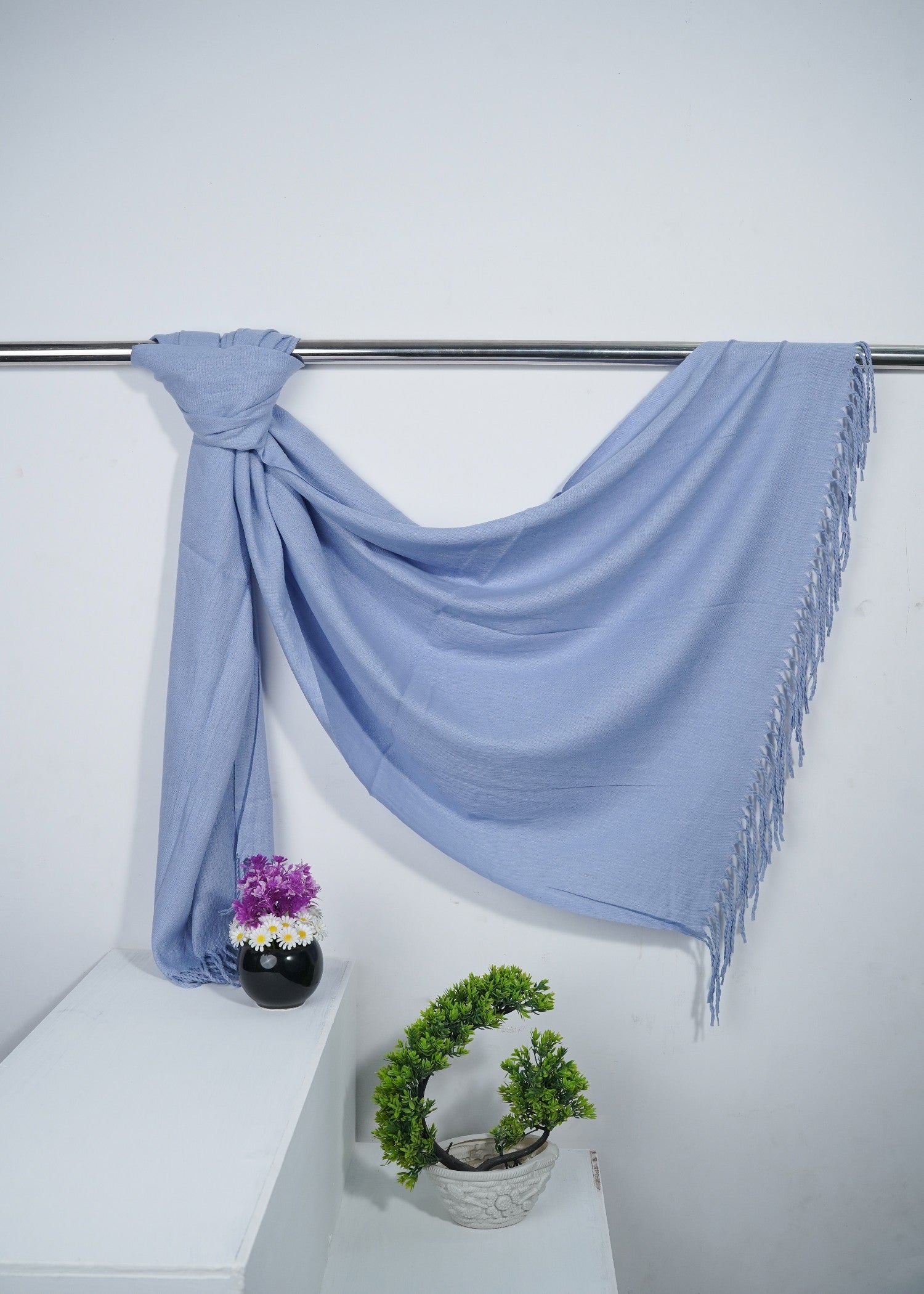 cashmere wool Hijab in Light blue