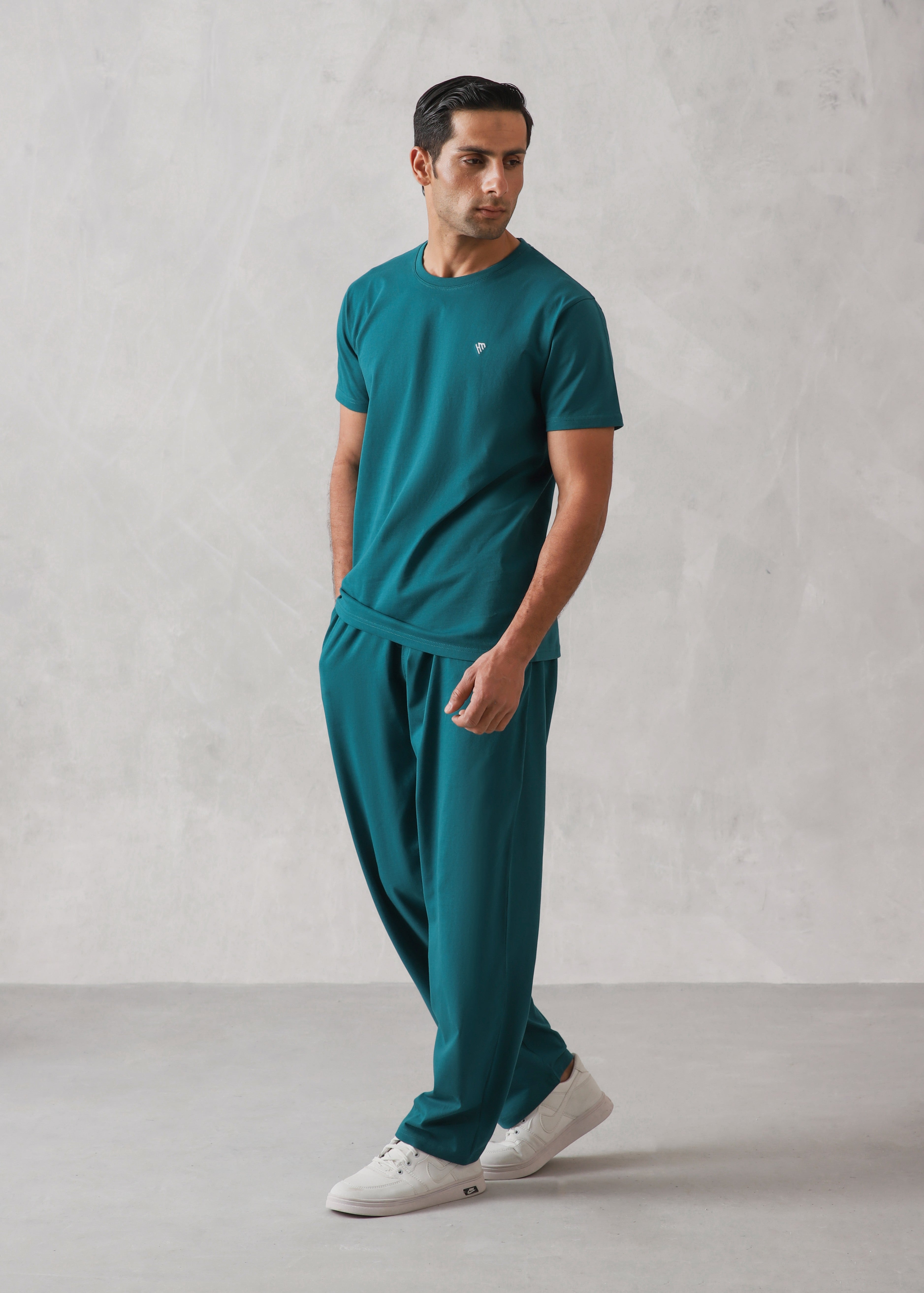 cotton Tracksuit in Teal
